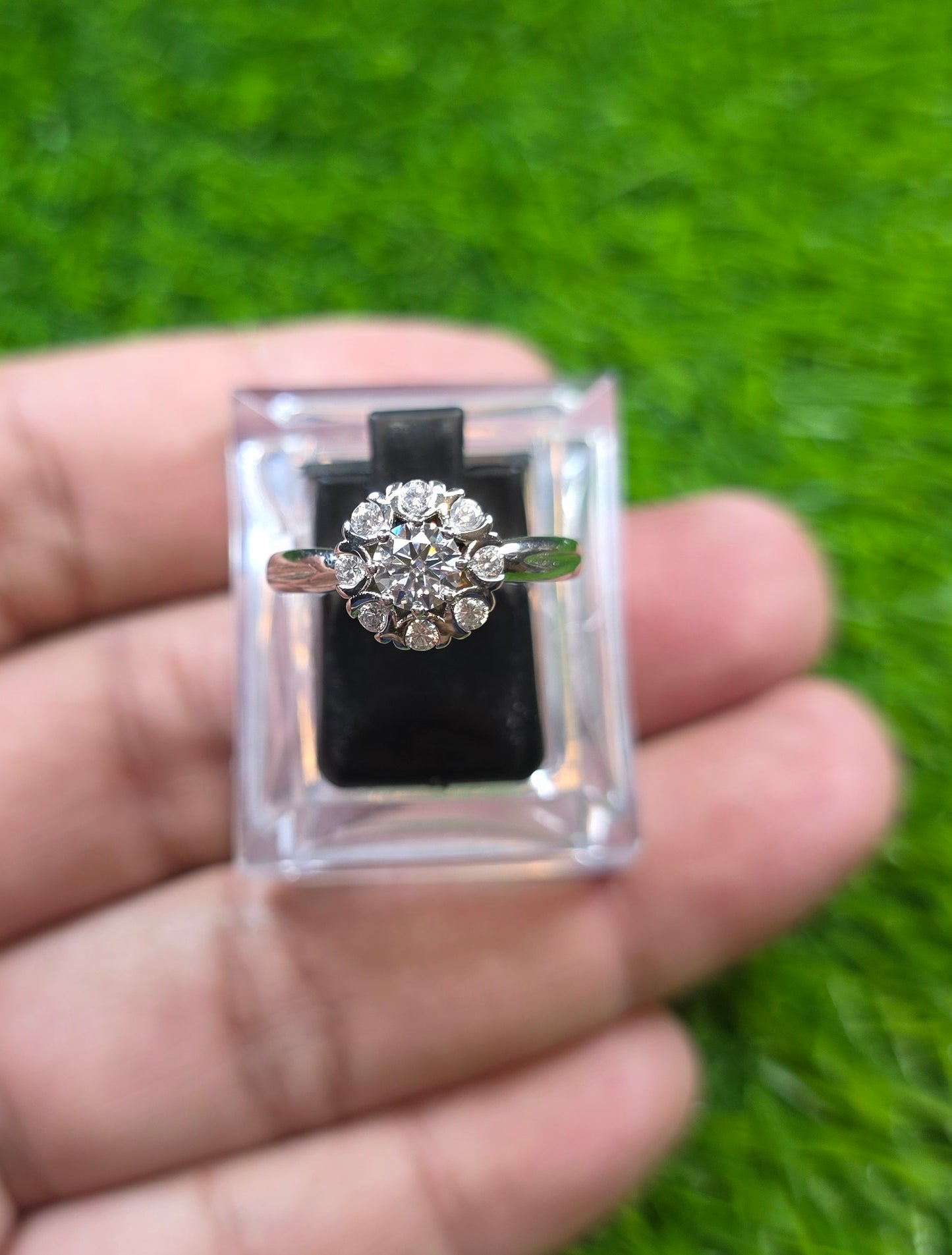 Premium Quality White Moissanite Ring (Ladies)