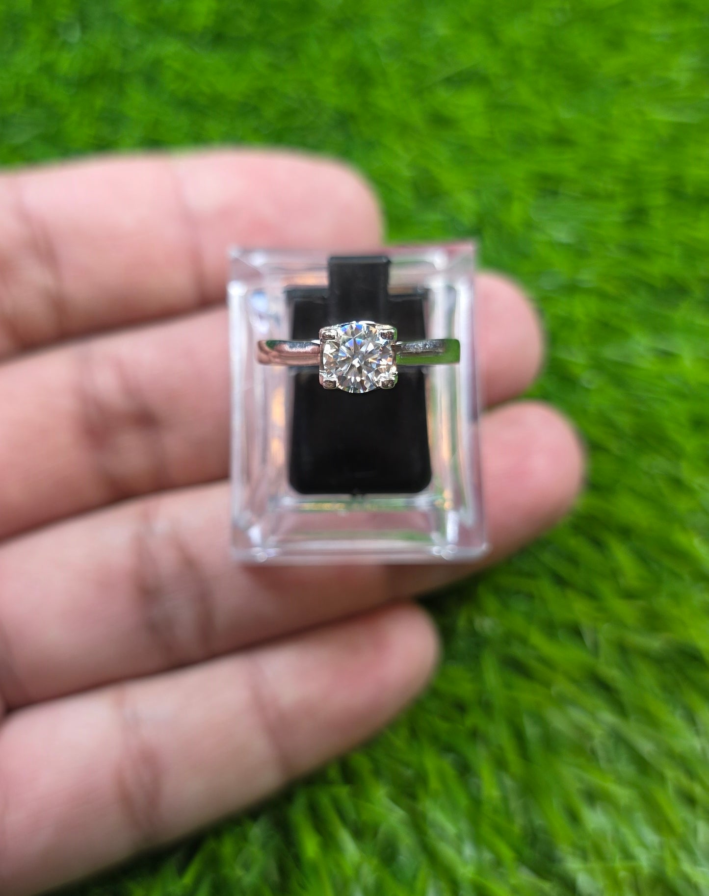 Premium Quality White Moissanite Ring (Ladies)