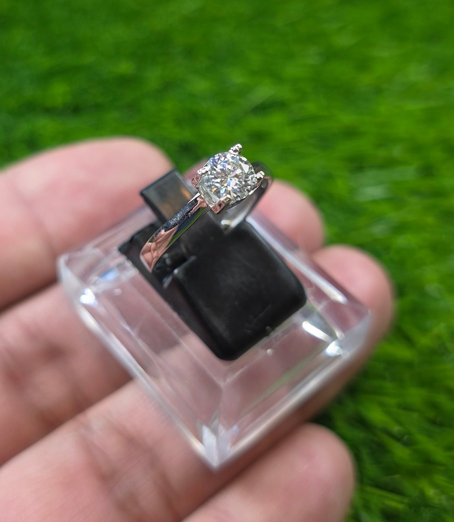 Premium Quality White Moissanite Ring (Ladies)