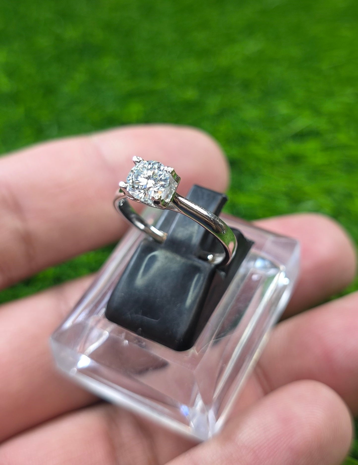 Premium Quality White Moissanite Ring (Ladies)