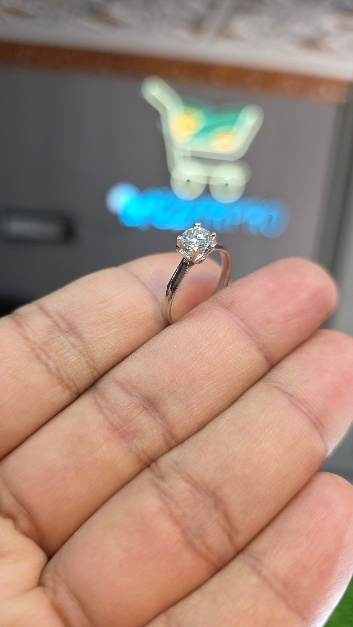 Premium Quality White Moissanite Ring (Ladies)
