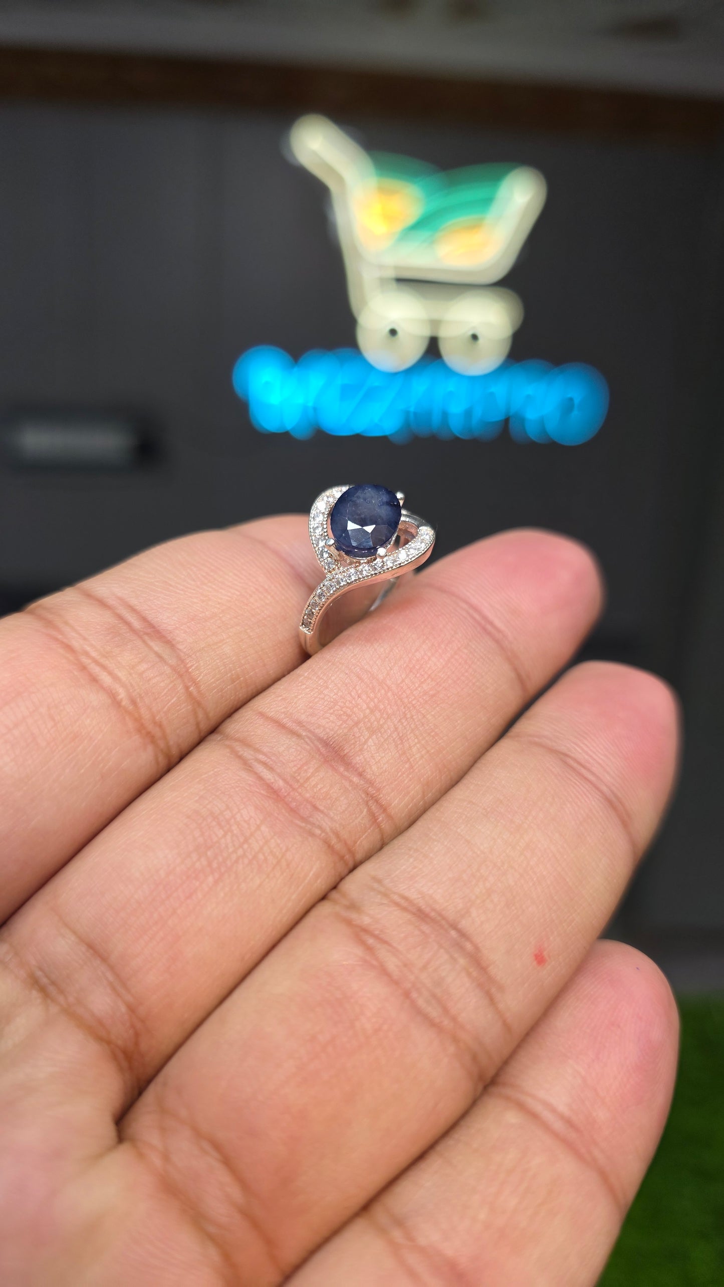 Premium Quality Neelam Ring (Ladies)