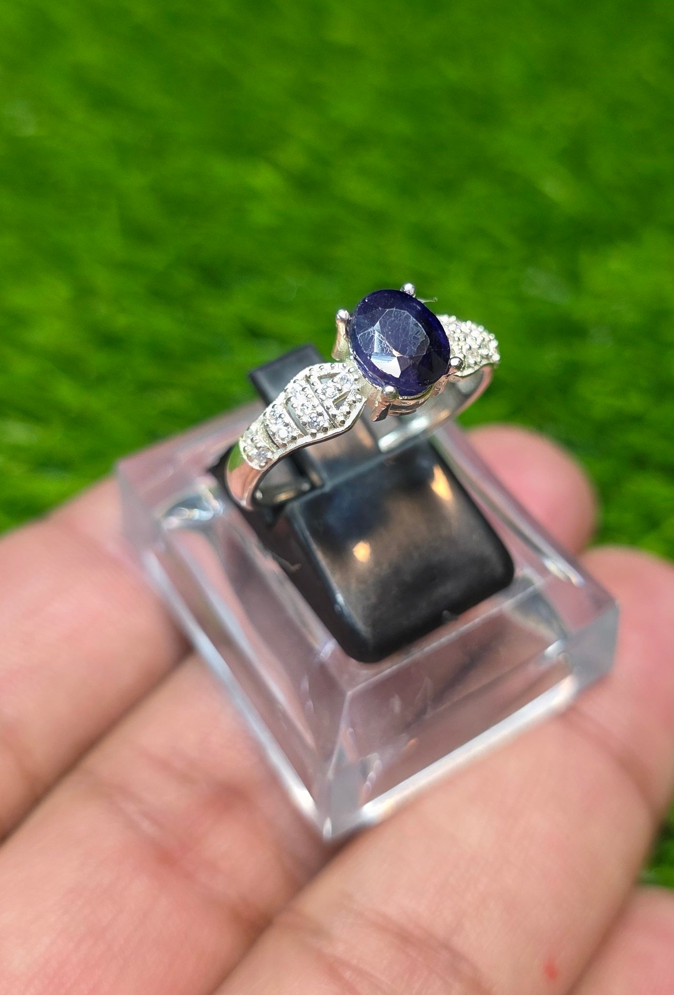 Premium Quality Neelam Ring (Ladies)