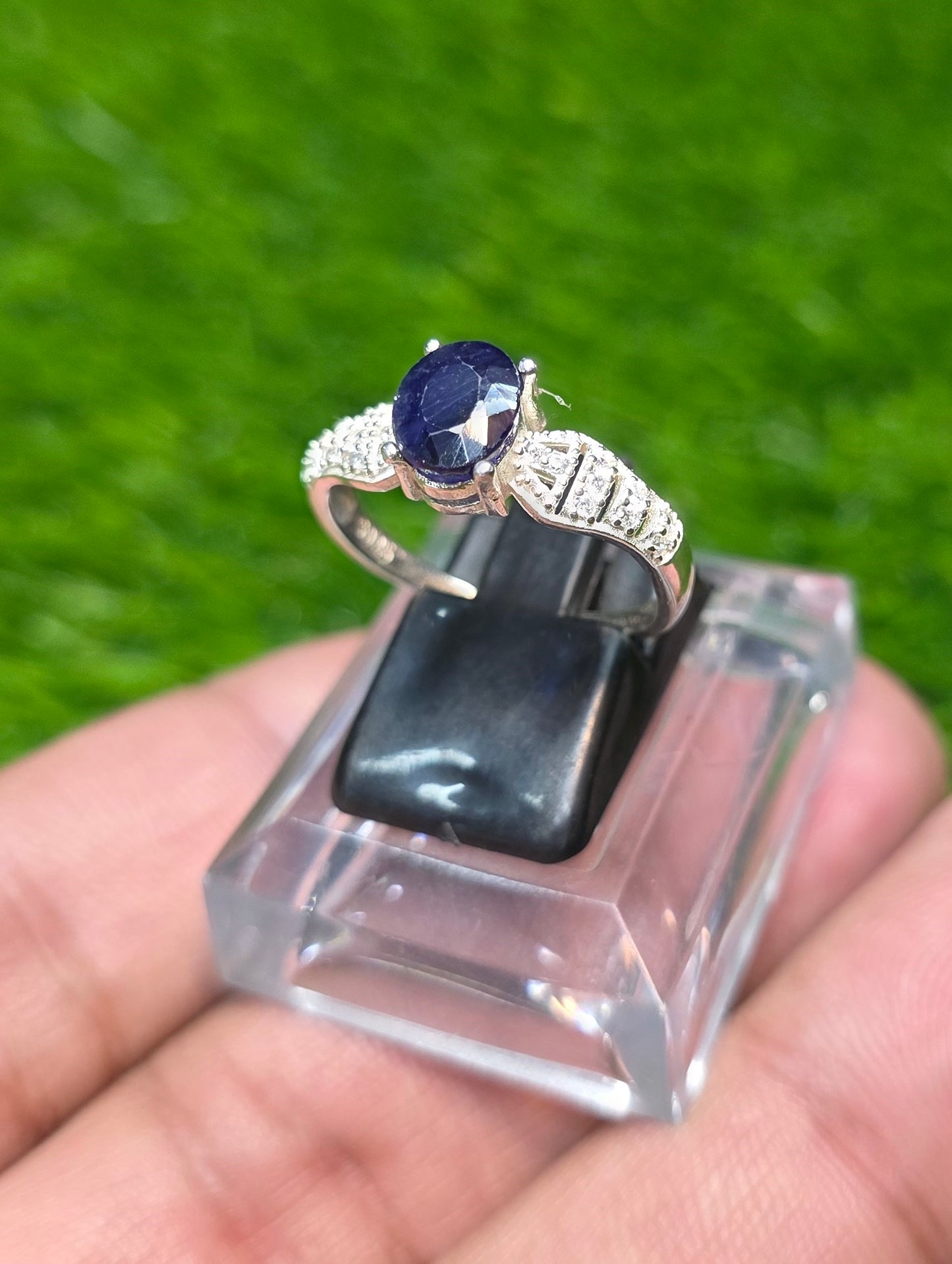 Premium Quality Neelam Ring (Ladies)