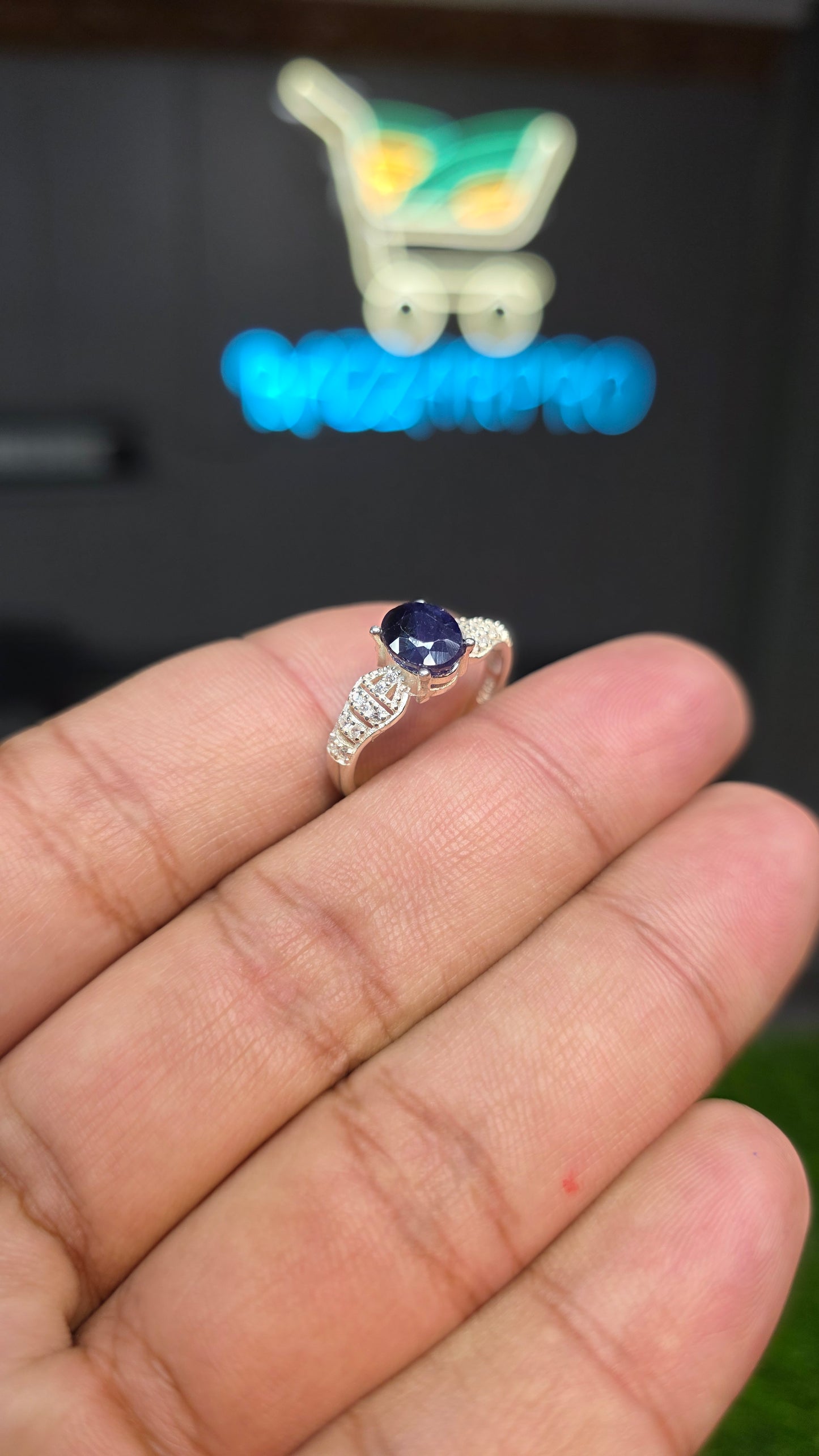 Premium Quality Neelam Ring (Ladies)