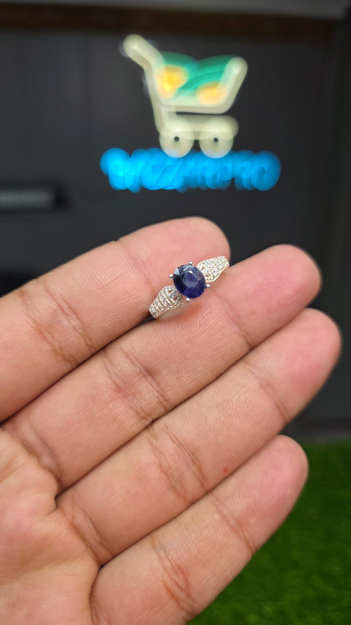 Premium Quality Neelam Ring (Ladies)