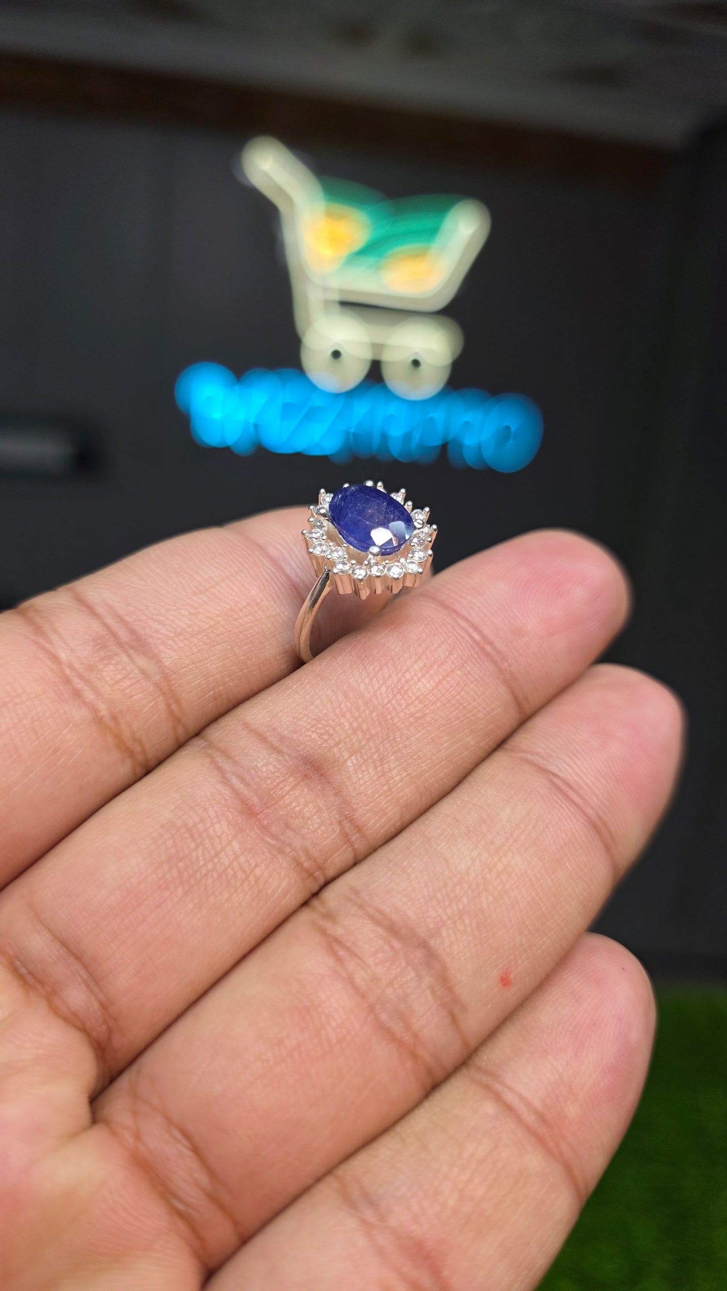 Premium Quality Neelam Ring (Ladies)