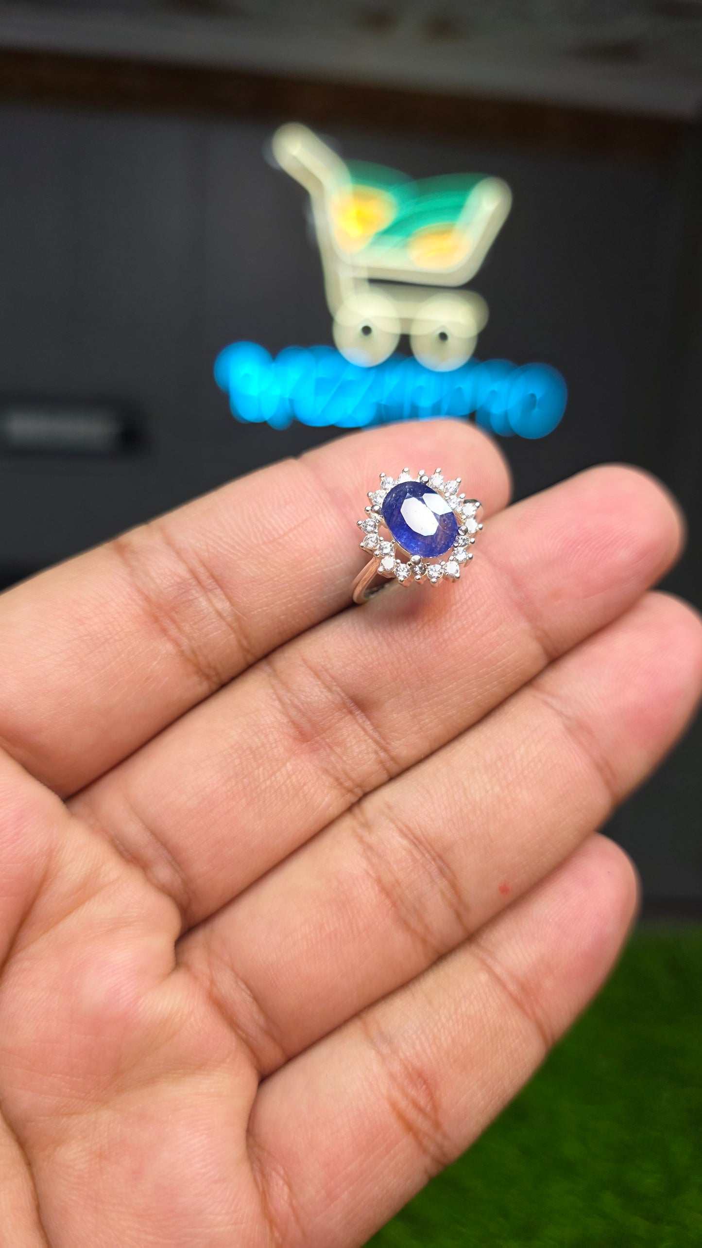 Premium Quality Neelam Ring (Ladies)