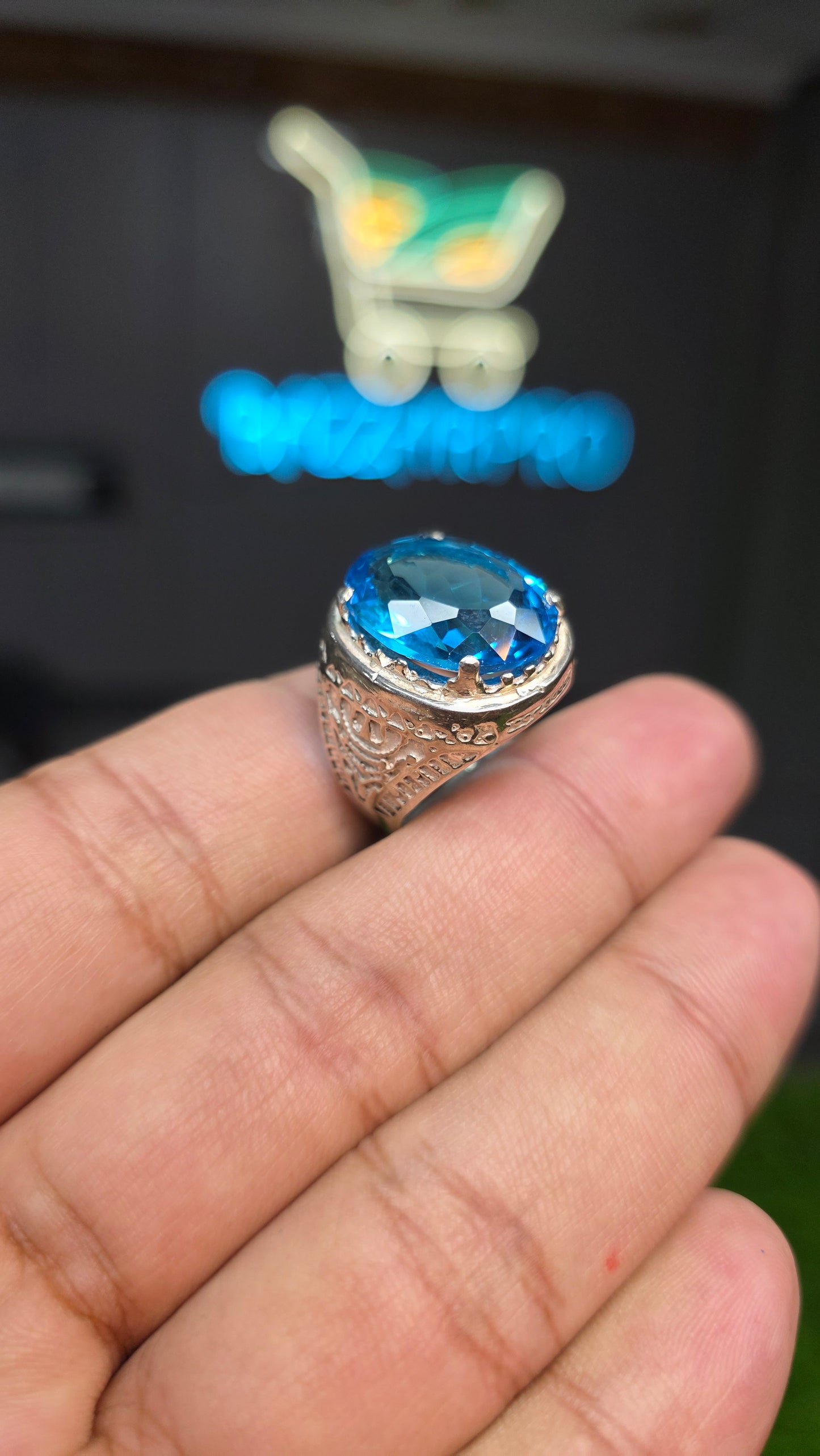 Premium Quality Blue Topaz Ring