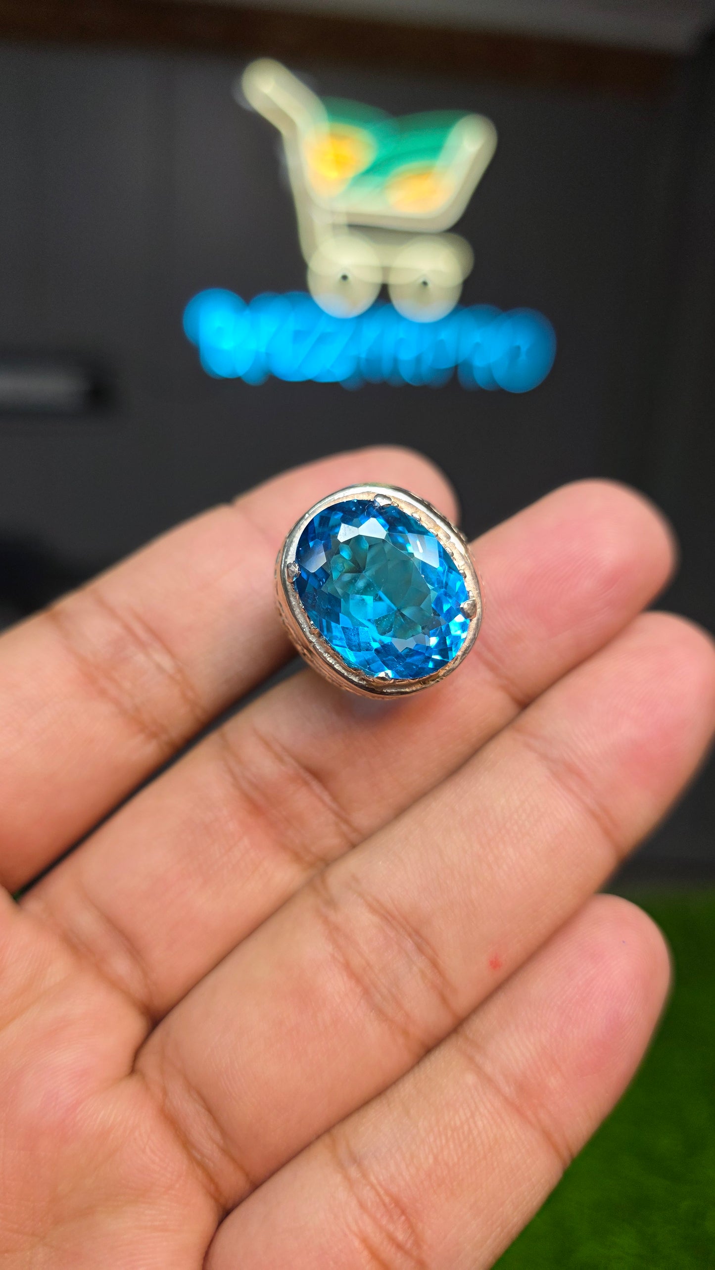 Premium Quality Blue Topaz Ring