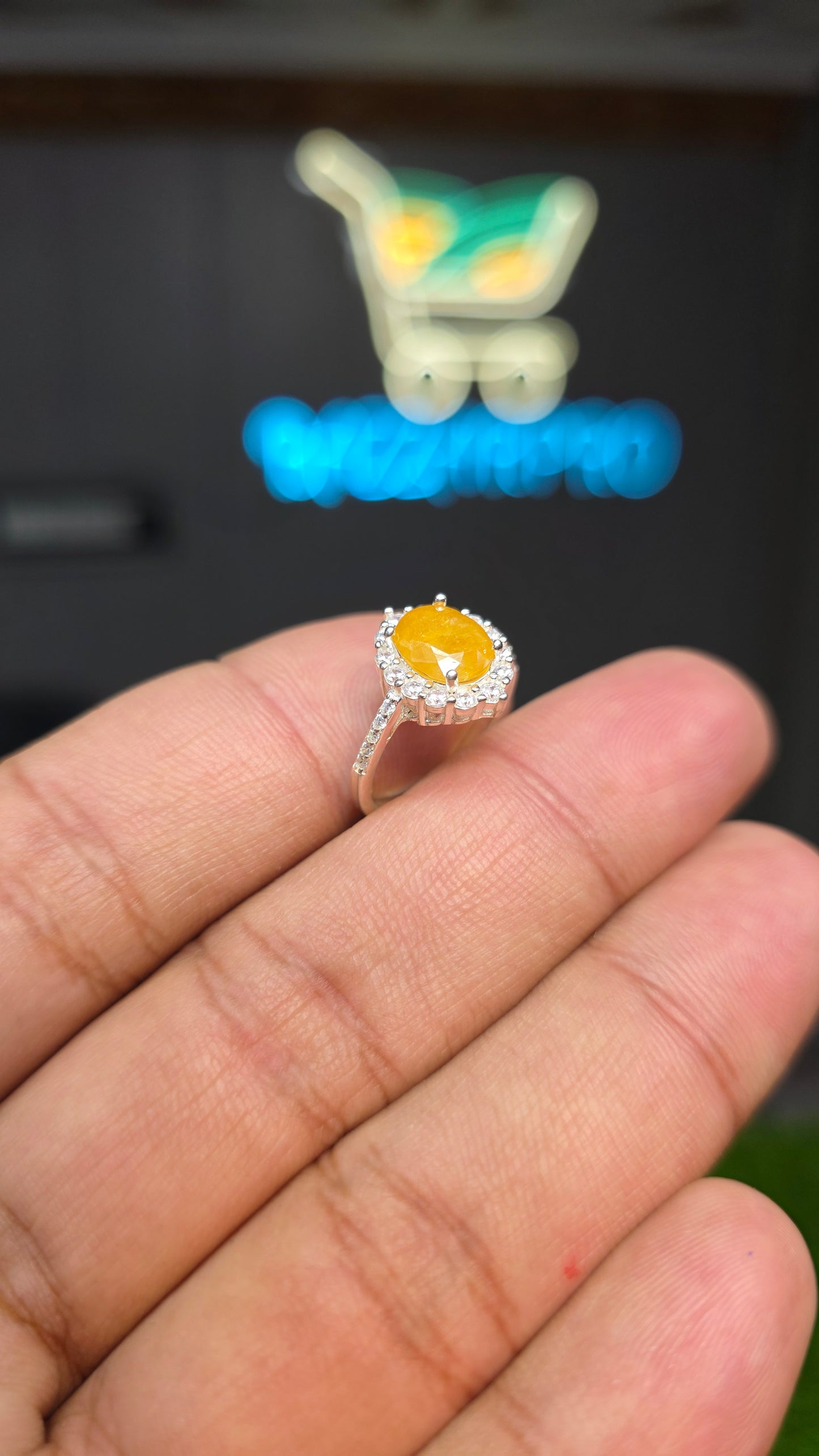 Premium Quality Pukhraj Ring (Ladies)