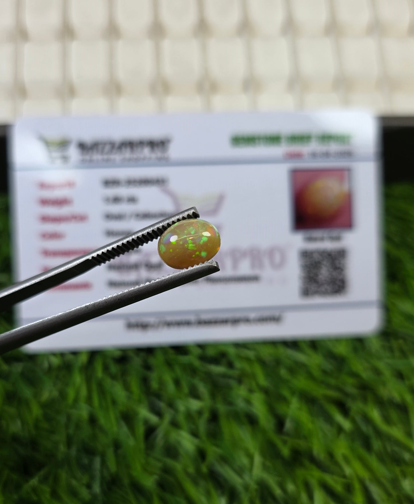 Natural Full Fire Opal Stone With Lab Certificate