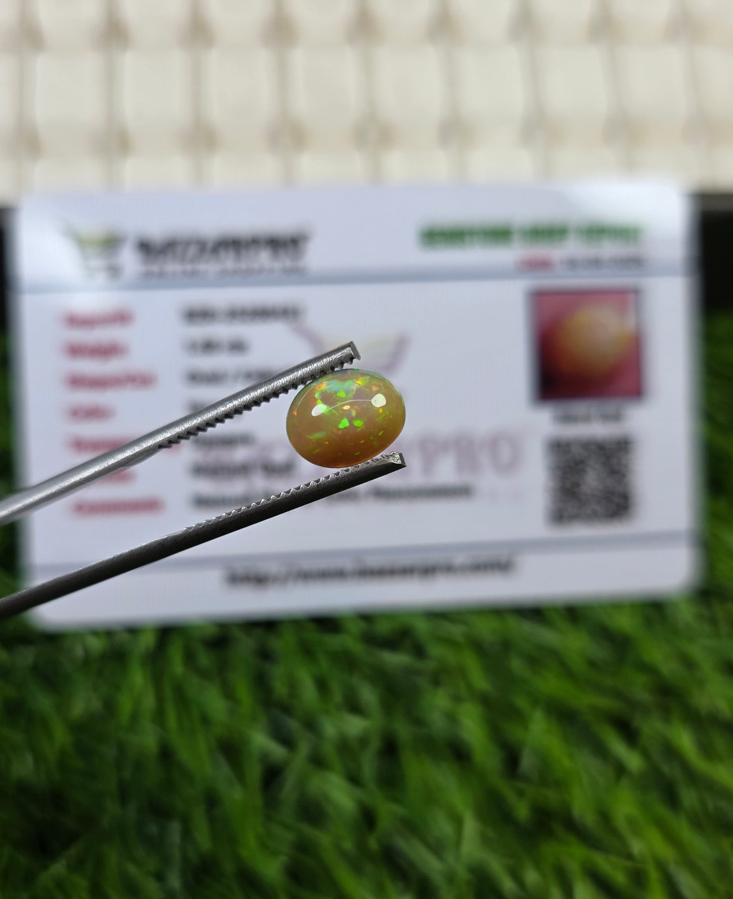 Natural Full Fire Opal Stone With Lab Certificate