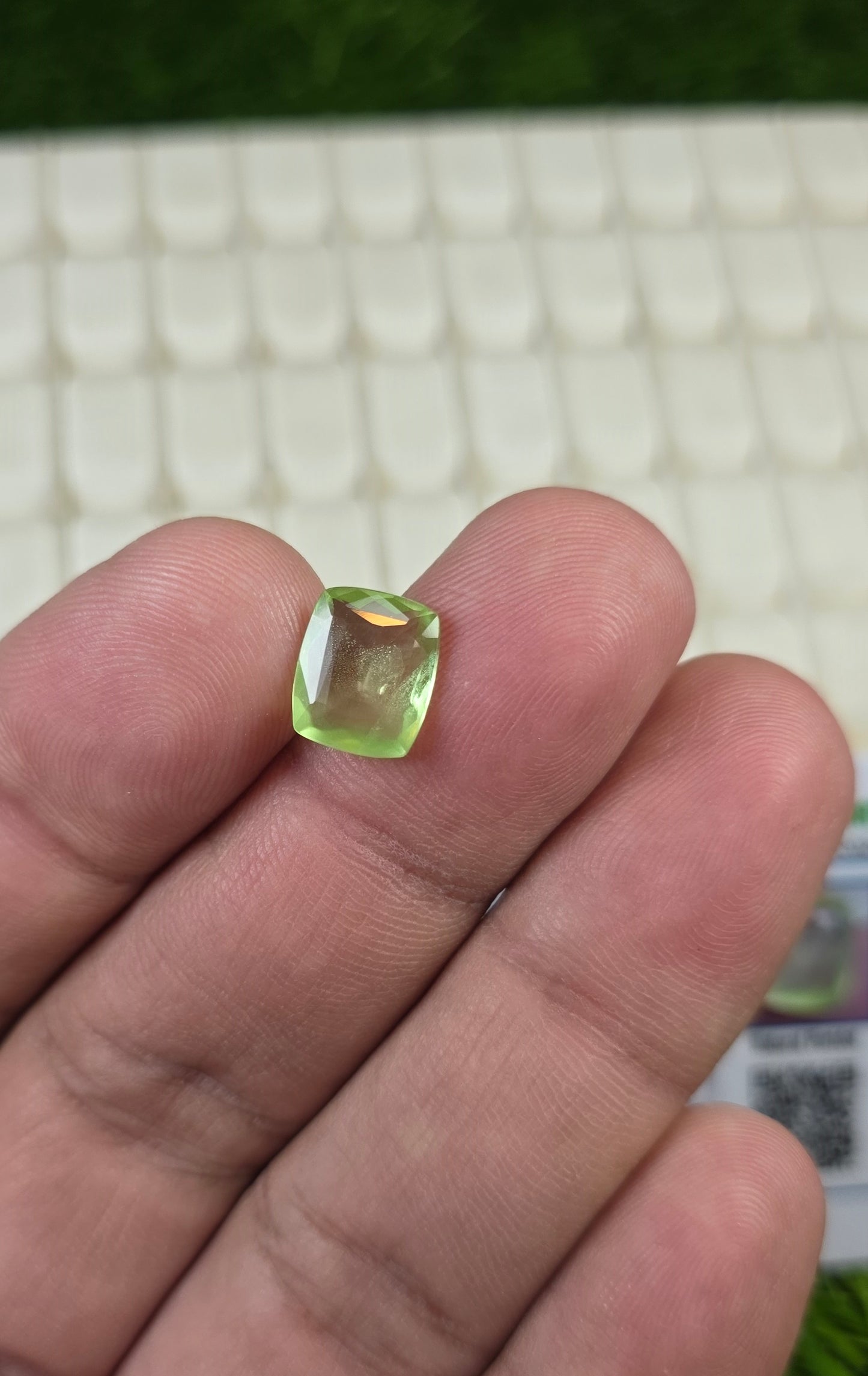 Natural Peridot Stone With Lab Certificate