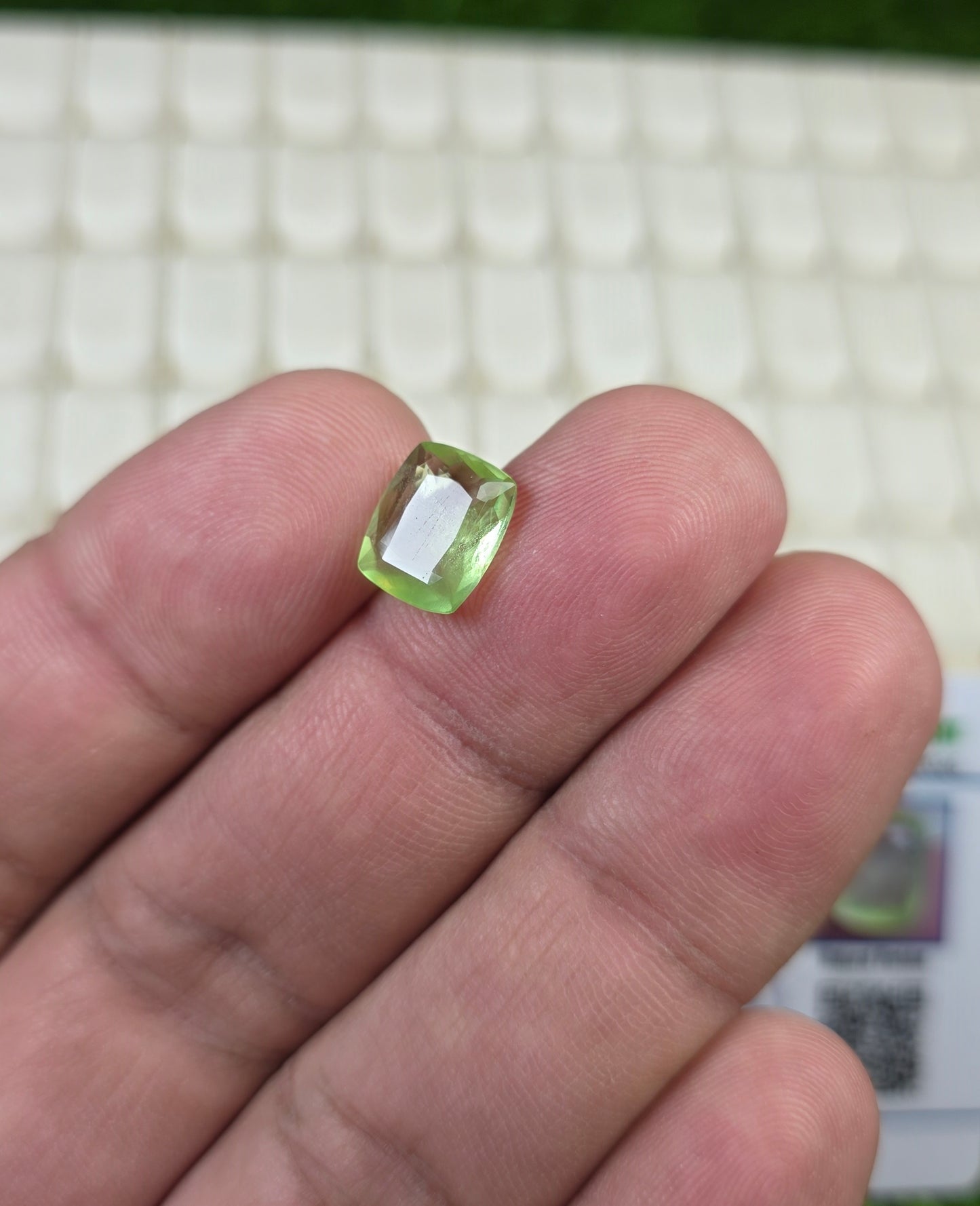 Natural Peridot Stone With Lab Certificate