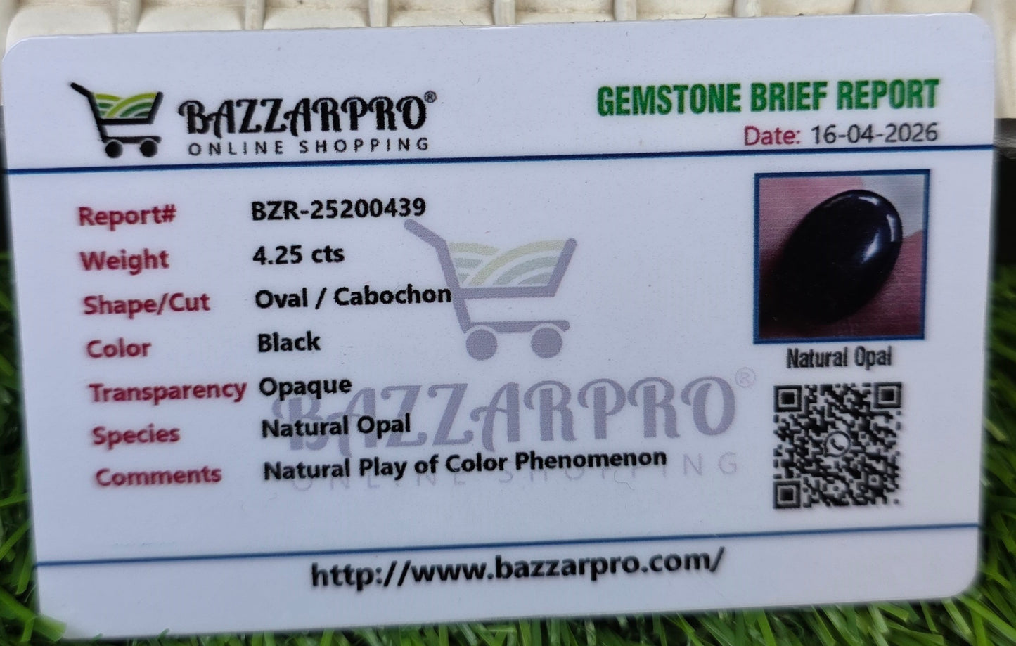 Natural Full Fire Opal Stone With Lab Certificate