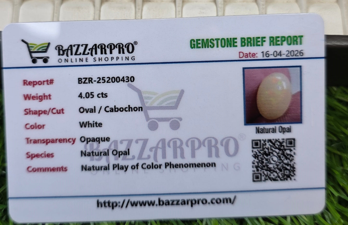 Natural Full Fire Opal Stone With Lab Certificate
