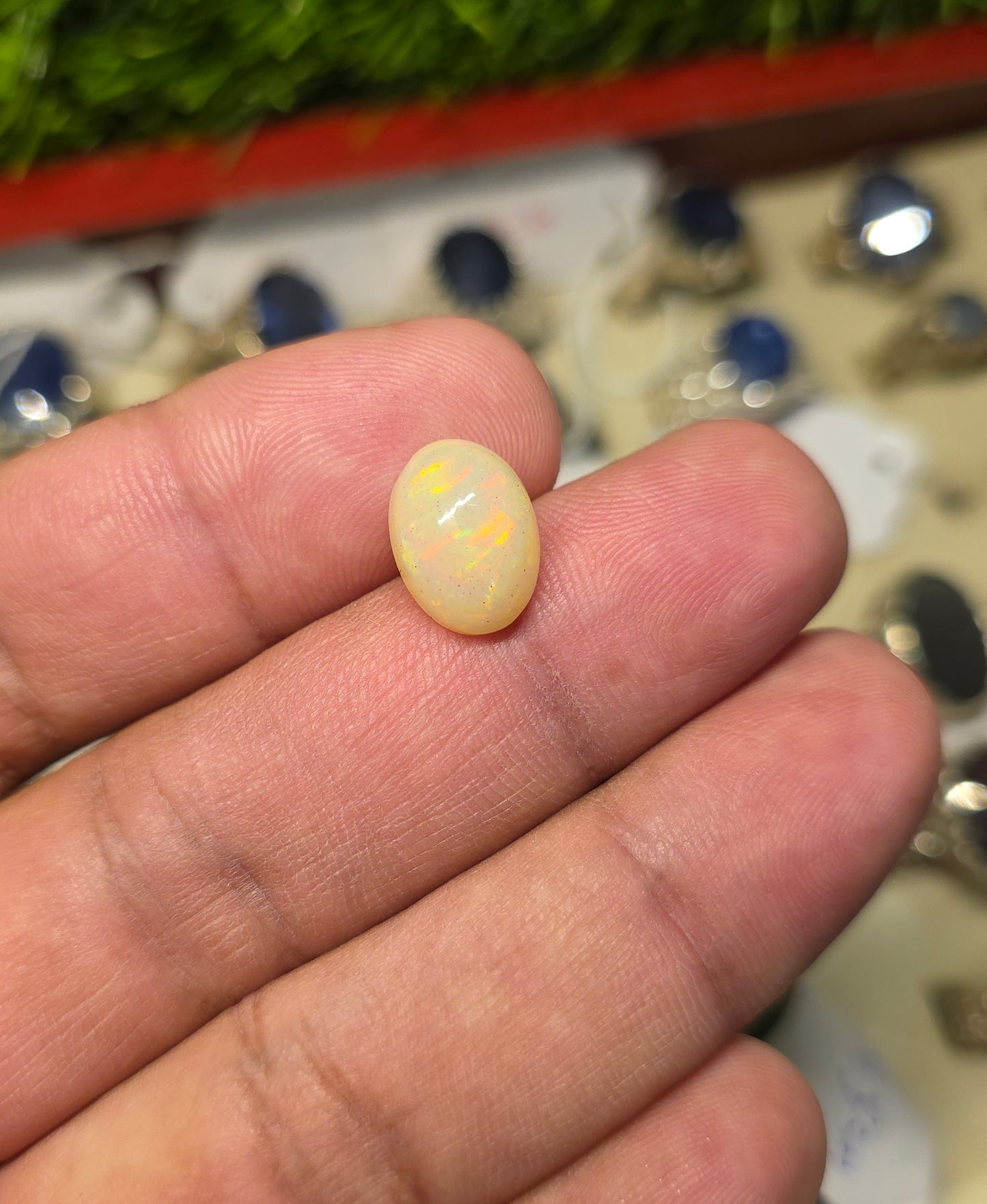 Natural Full Fire Opal Stone With Lab Certificate
