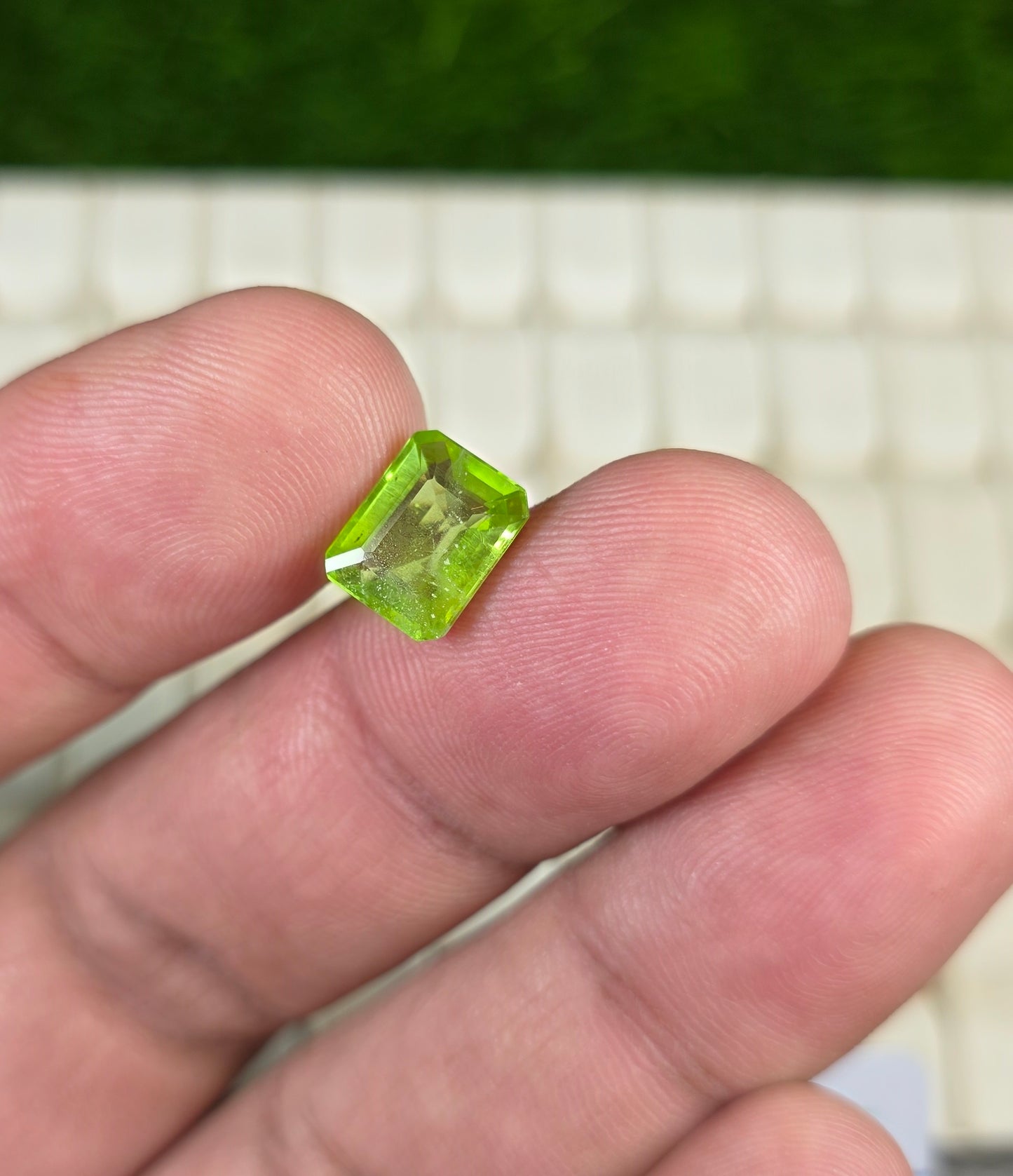 Natural Peridot Stone With Lab Certificate