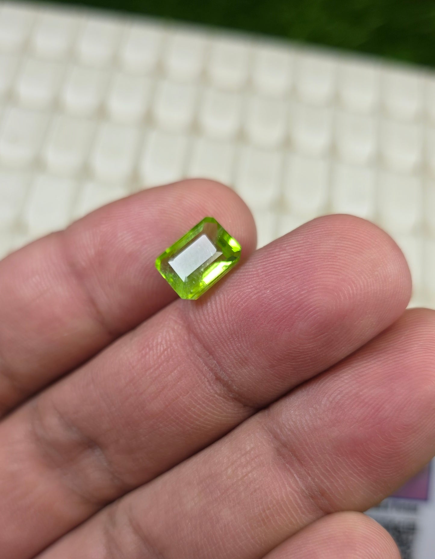 Natural Peridot Stone With Lab Certificate