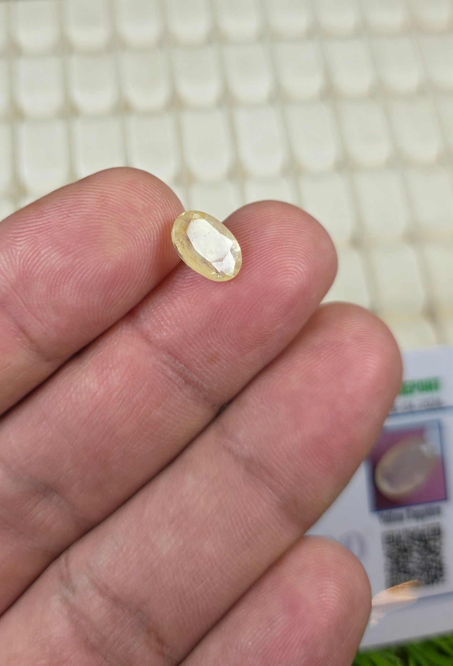 Natural Ceylon Pukhraj Stone With Lab Certificate
