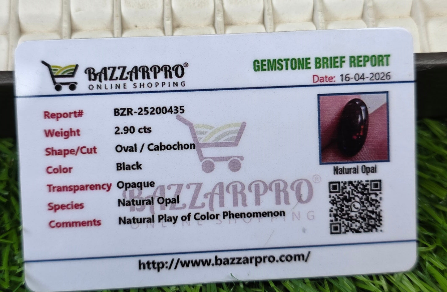 Natural Full Fire Opal Stone With Lab Certificate