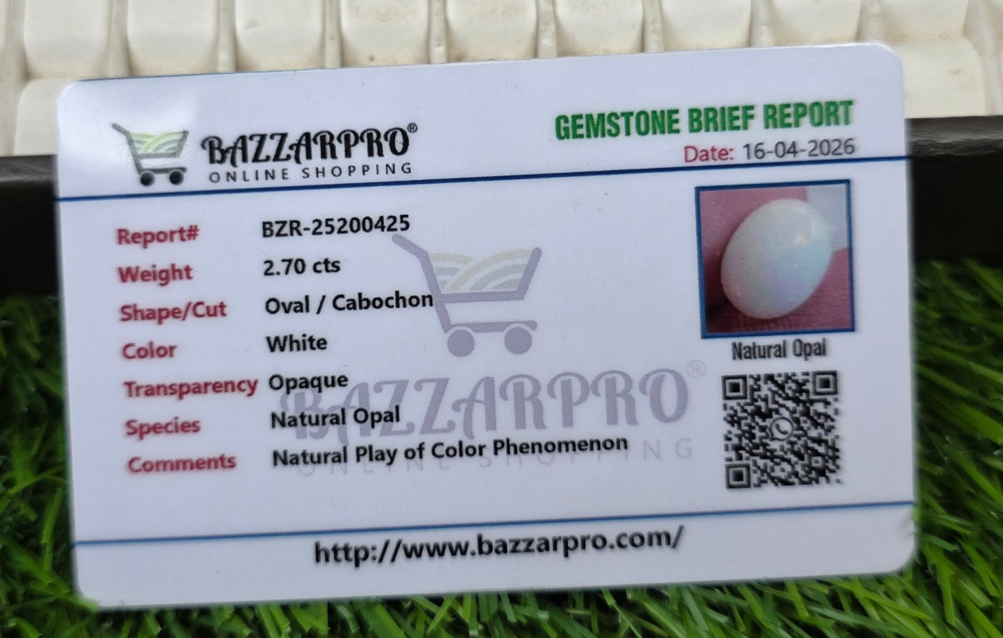 Natural Full Fire Opal Stone With Lab Certificate