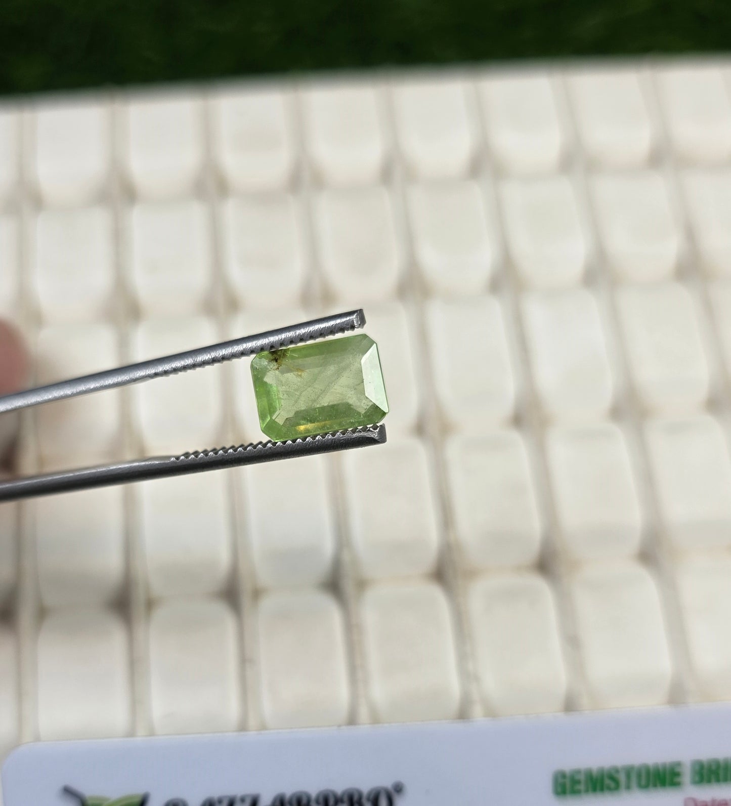 Natural Peridot Stone With Lab Certificate