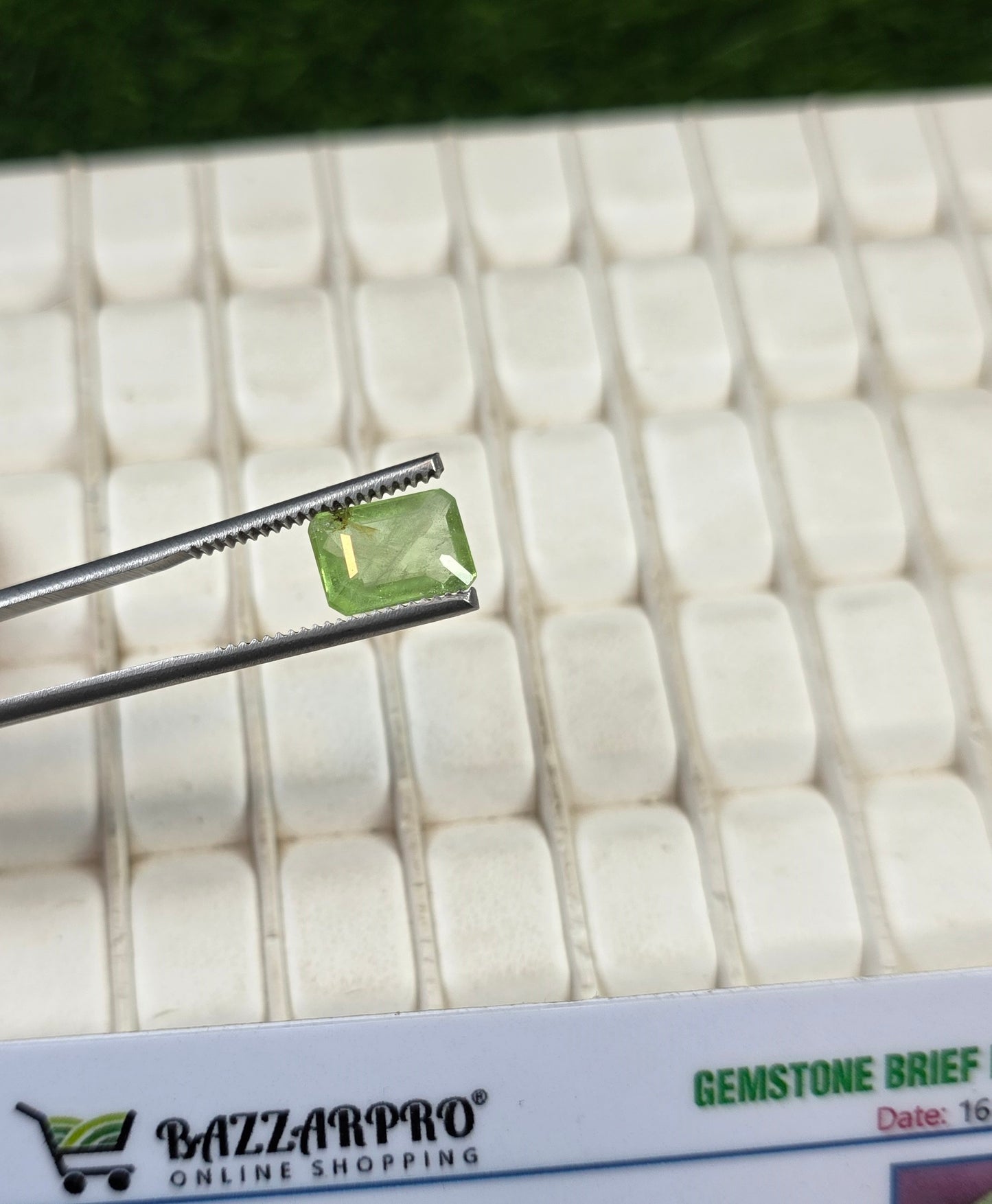 Natural Peridot Stone With Lab Certificate