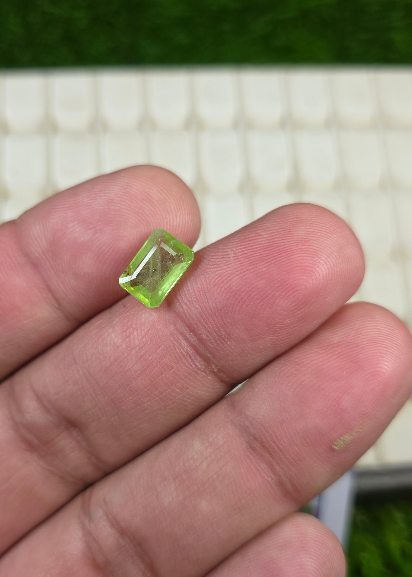 Natural Peridot Stone With Lab Certificate