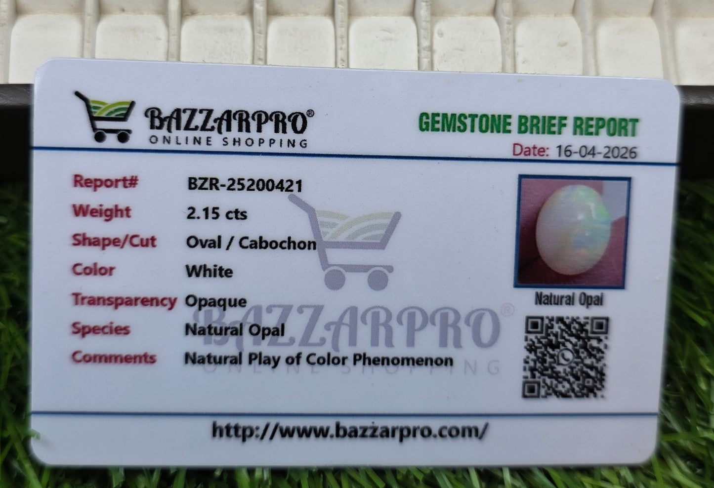 Natural Full Fire Opal Stone With Lab Certificate