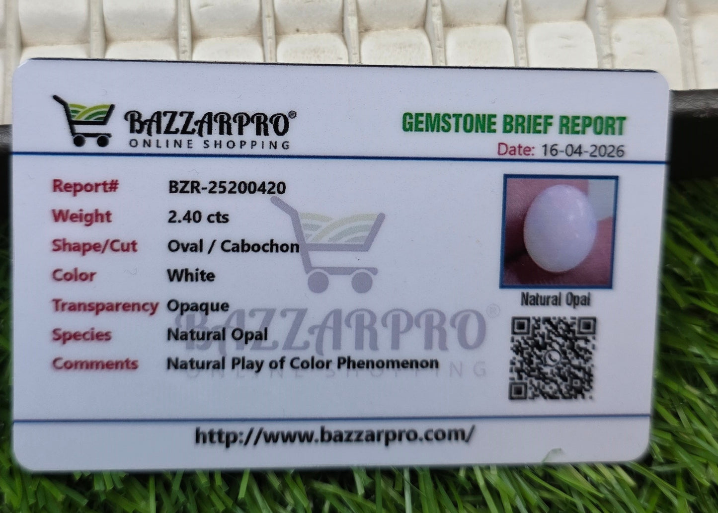 Natural Full Fire Opal Stone With Lab Certificate