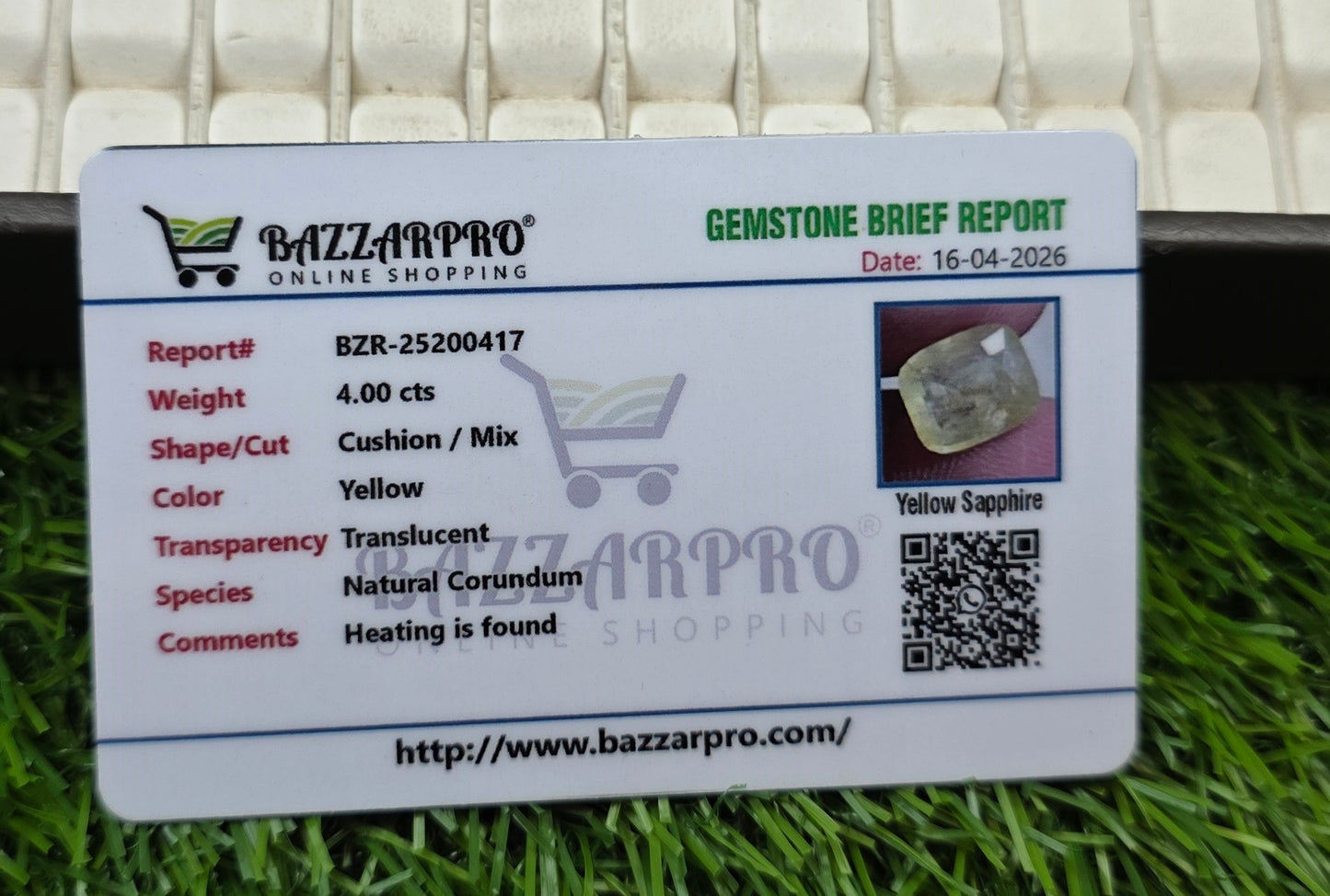 Natural Ceylon Pukhraj Stone With Lab Certificate