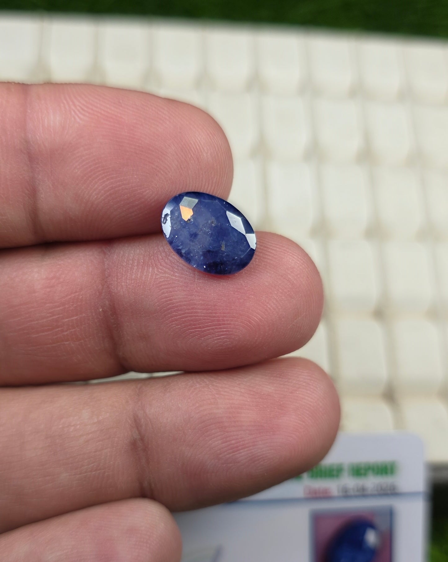 Natural Ceylon Neelam Stone With Lab Certificate
