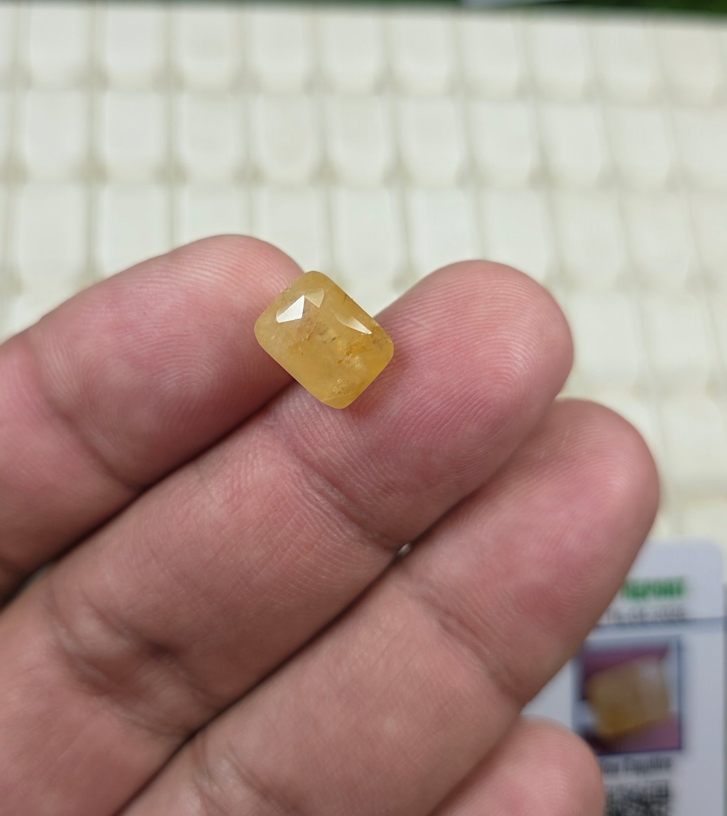 Natural Ceylon Pukhraj Stone With Lab Certificate