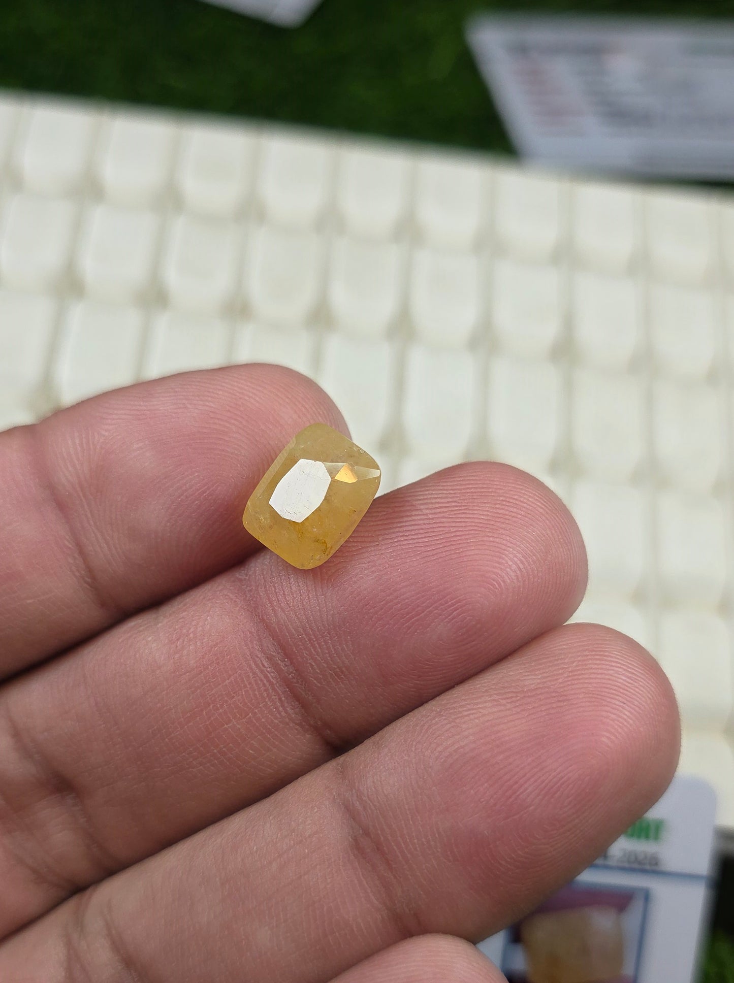Natural Ceylon Pukhraj Stone With Lab Certificate