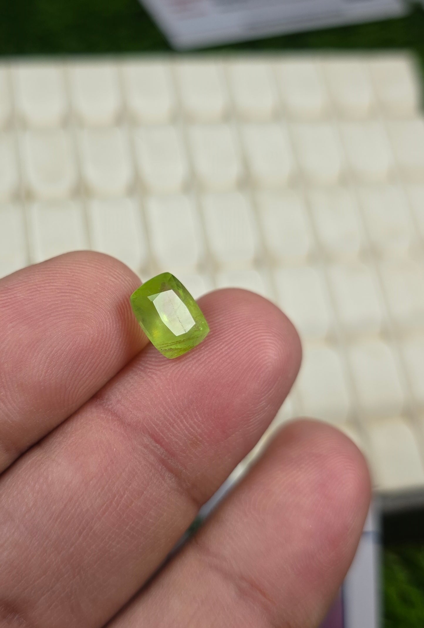 Natural Peridot Stone With Lab Certificate