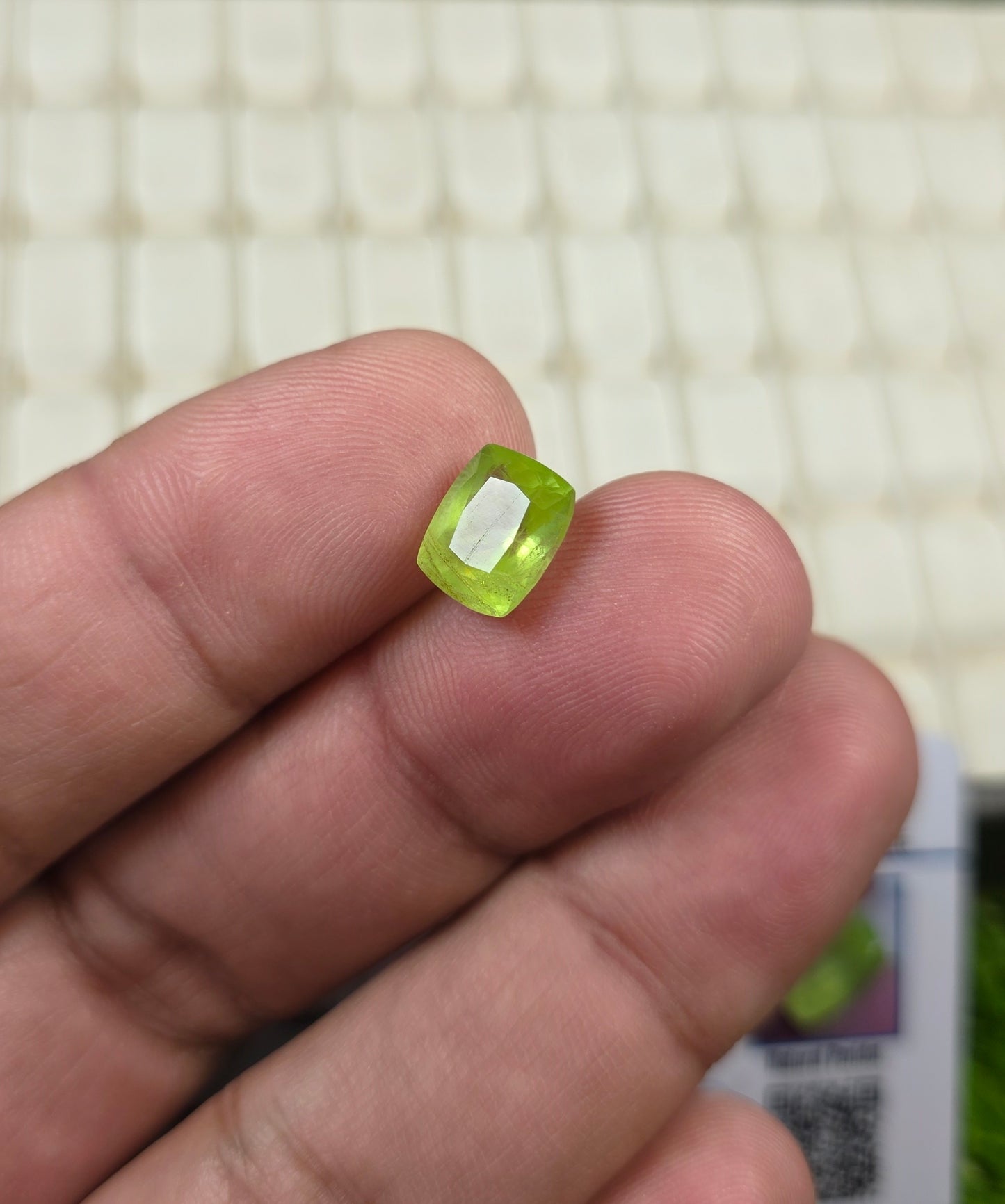 Natural Peridot Stone With Lab Certificate