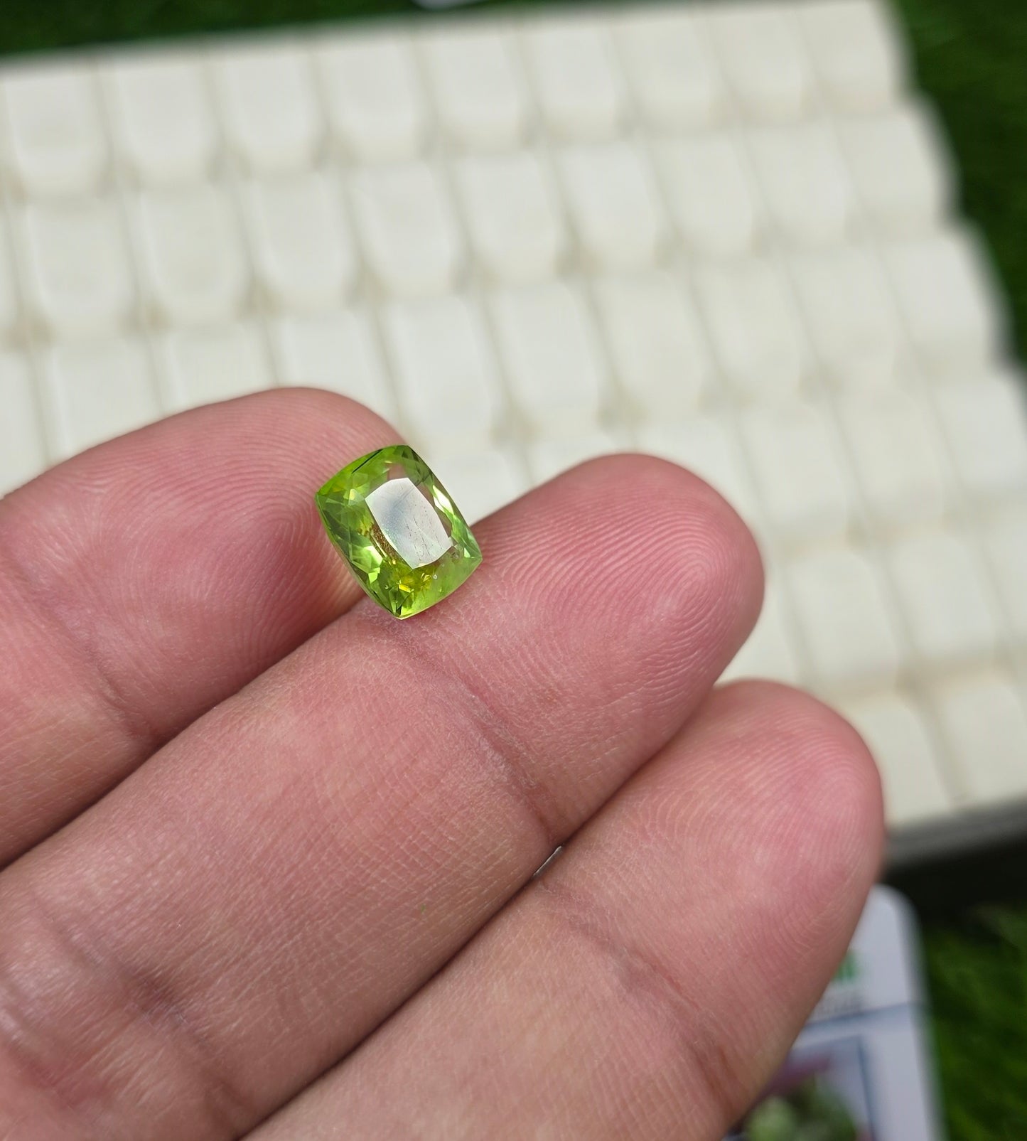 Natural Peridot Stone With Lab Certificate