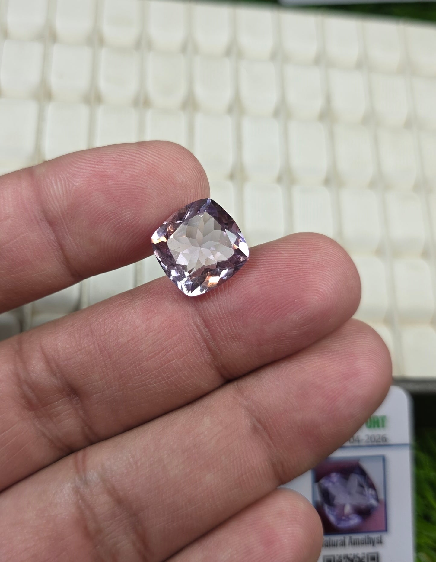 Natural Amethyst Stone With Lab Certificate
