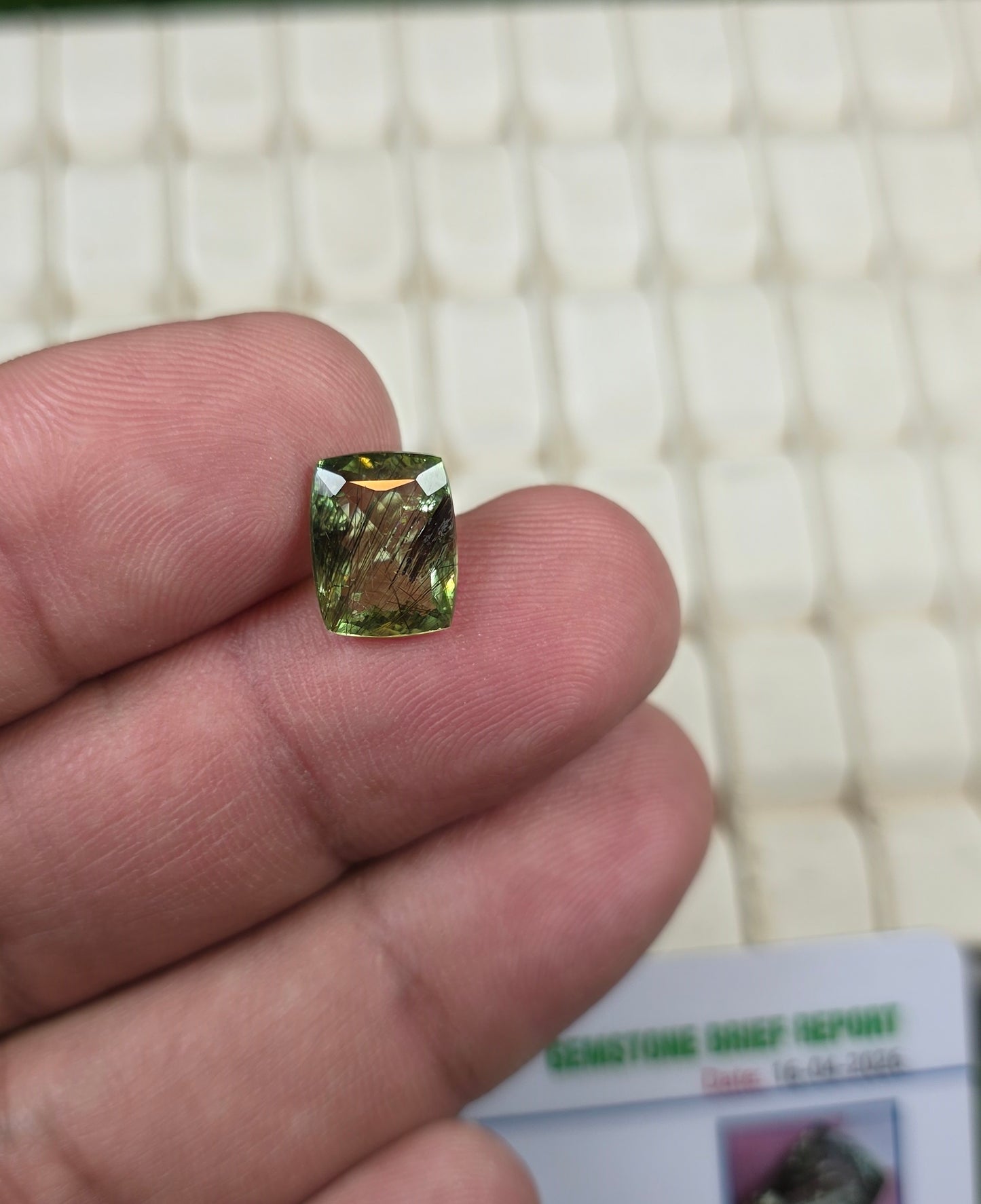 Natural Peridot Stone With Lab Certificate