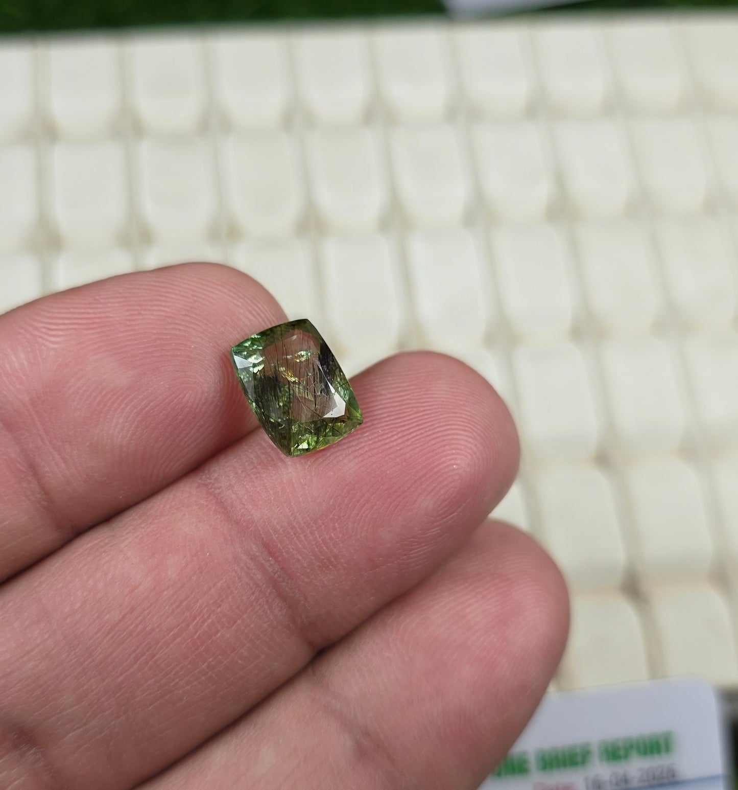 Natural Peridot Stone With Lab Certificate