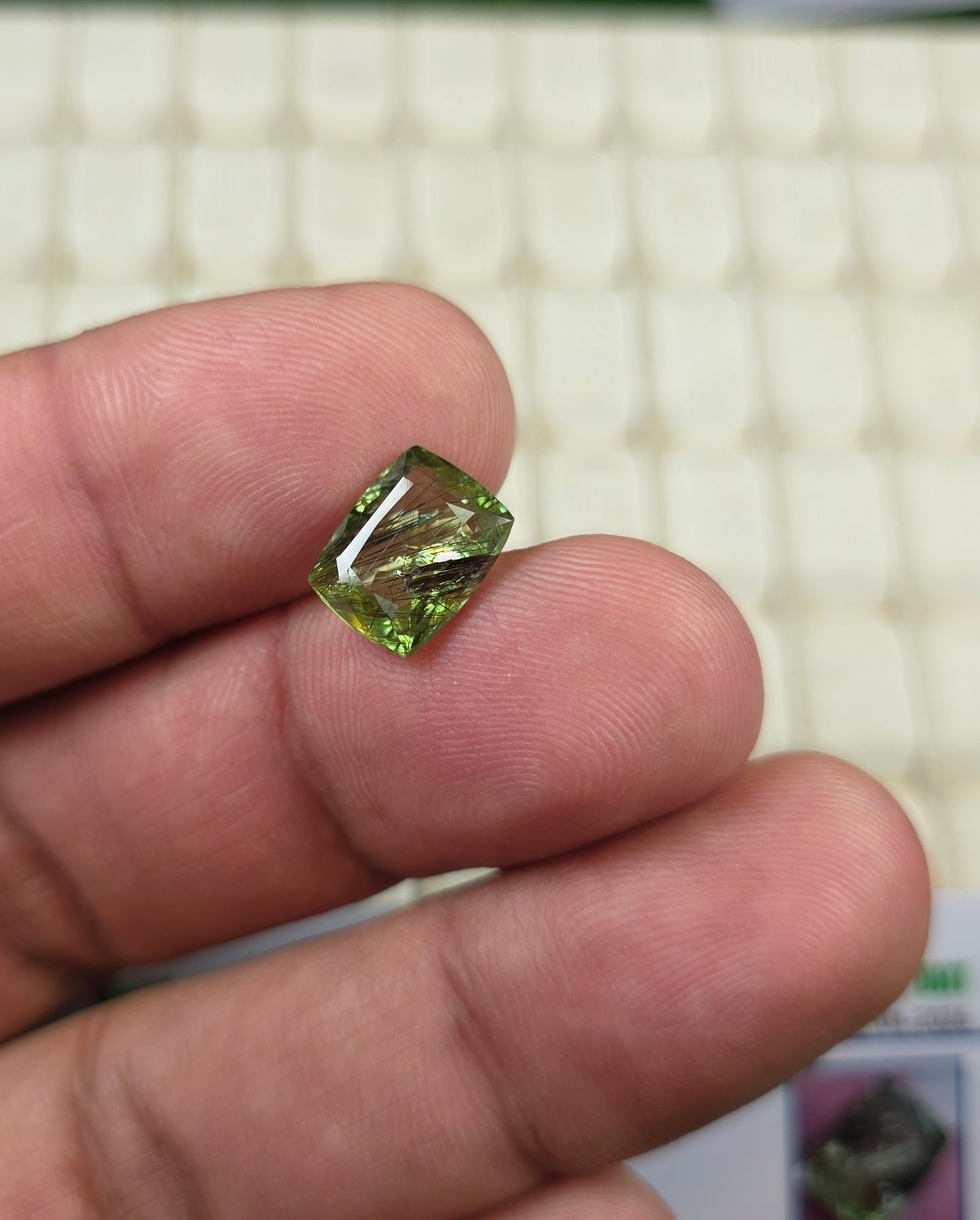 Natural Peridot Stone With Lab Certificate