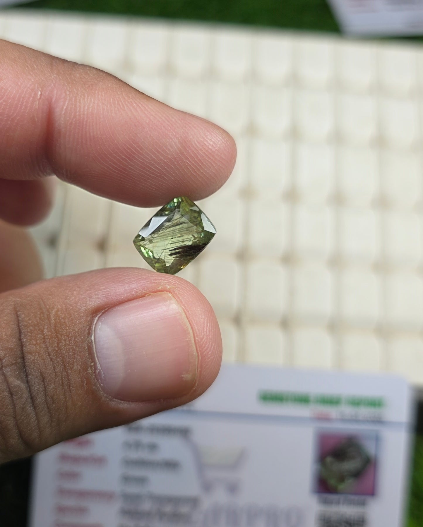 Natural Peridot Stone With Lab Certificate