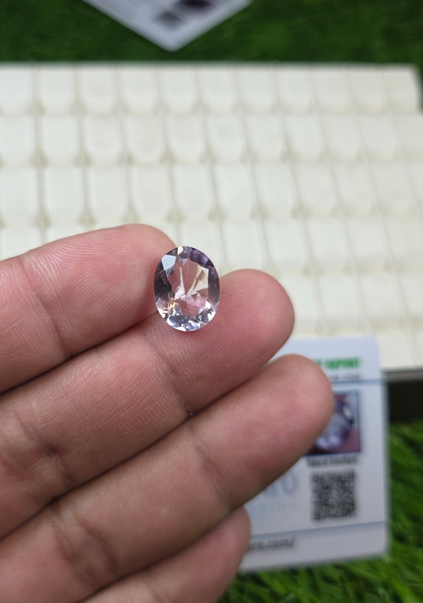 Natural Amethyst Stone With Lab Certificate