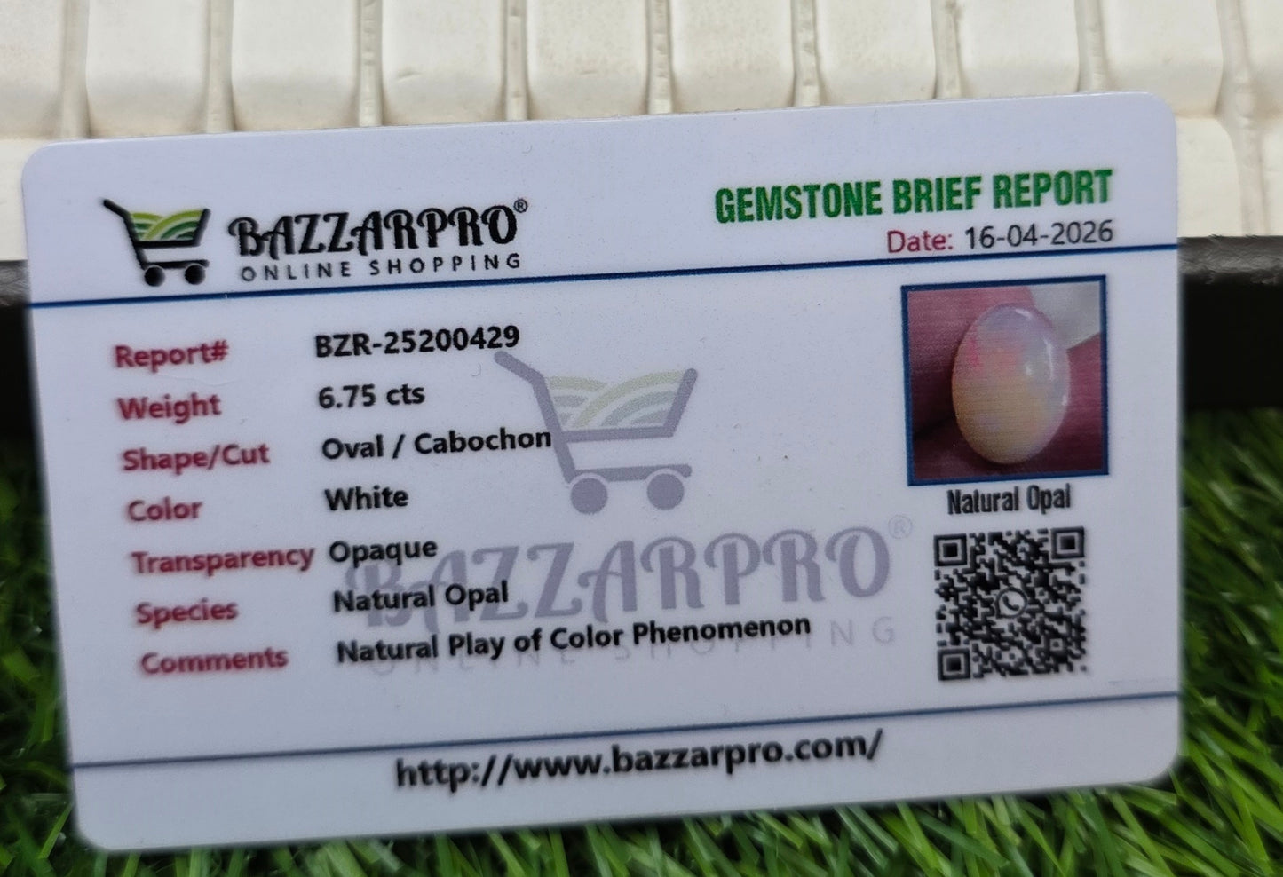 Natural Full Fire Opal Stone With Lab Certificate