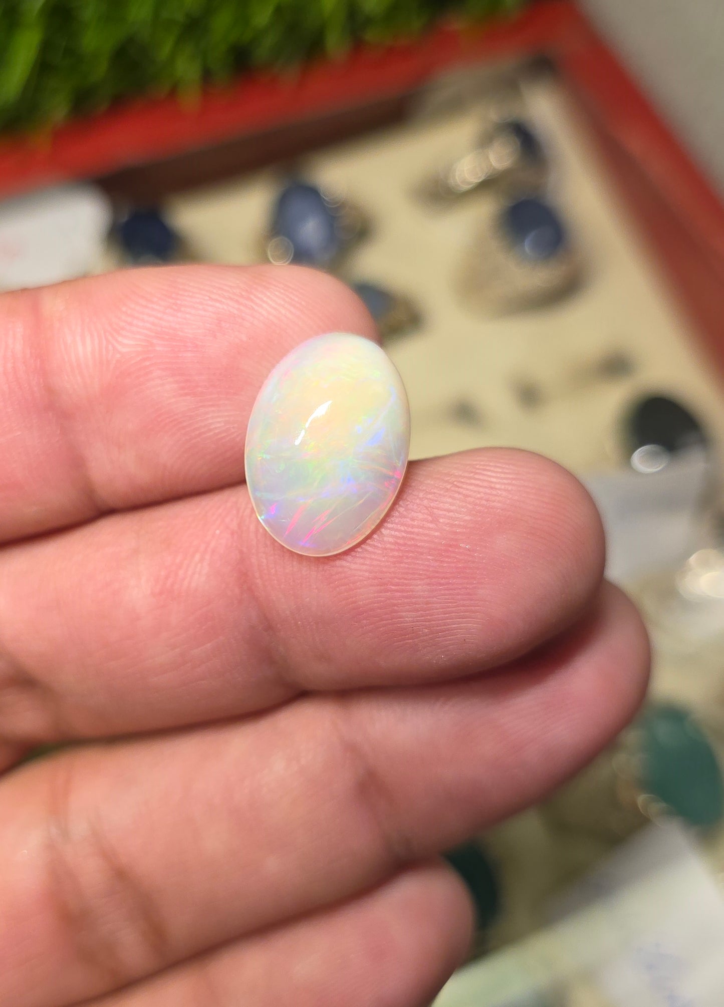 Natural Full Fire Opal Stone With Lab Certificate