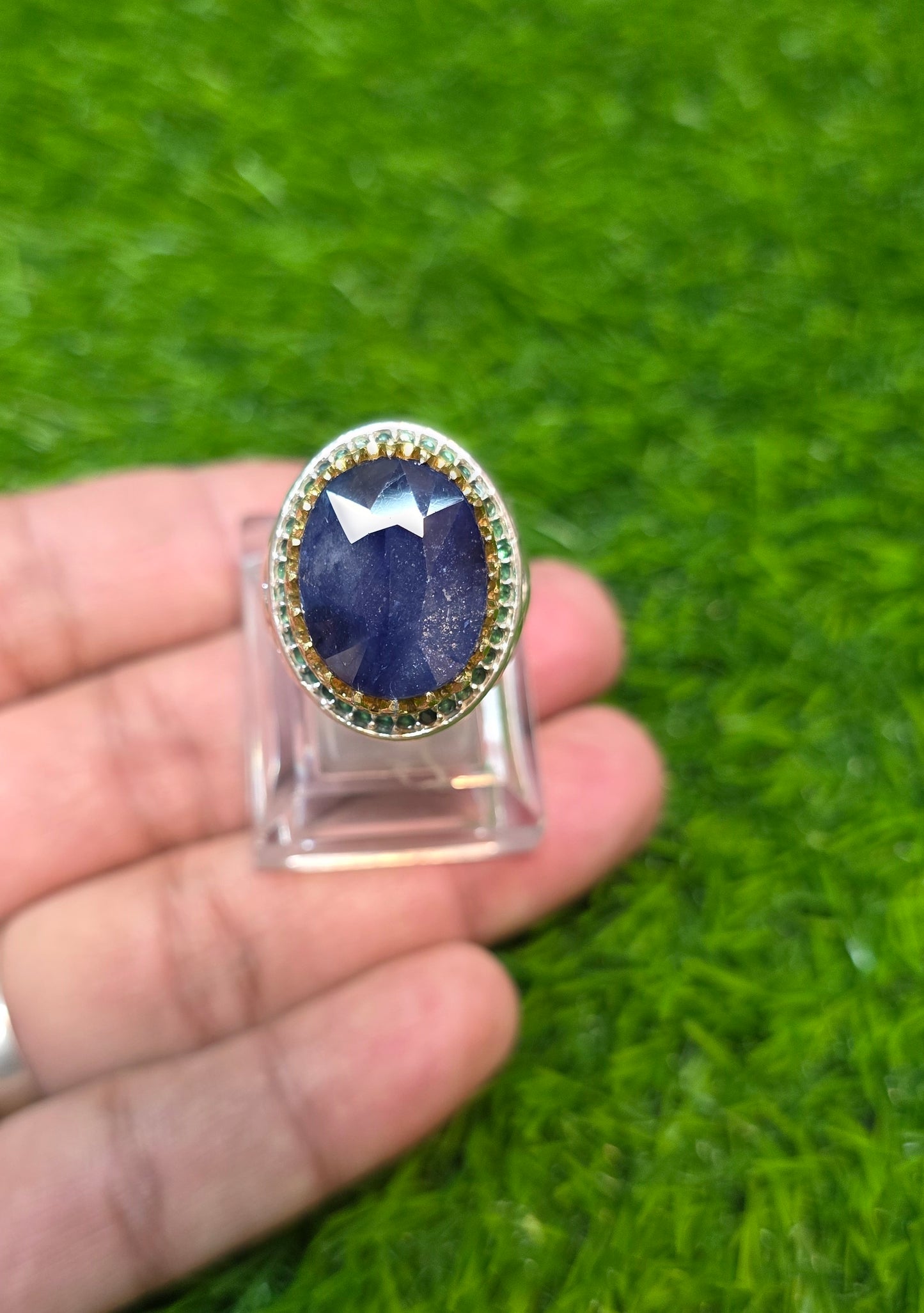 Premium Quality Vintage Style Blue Sapphire Ring