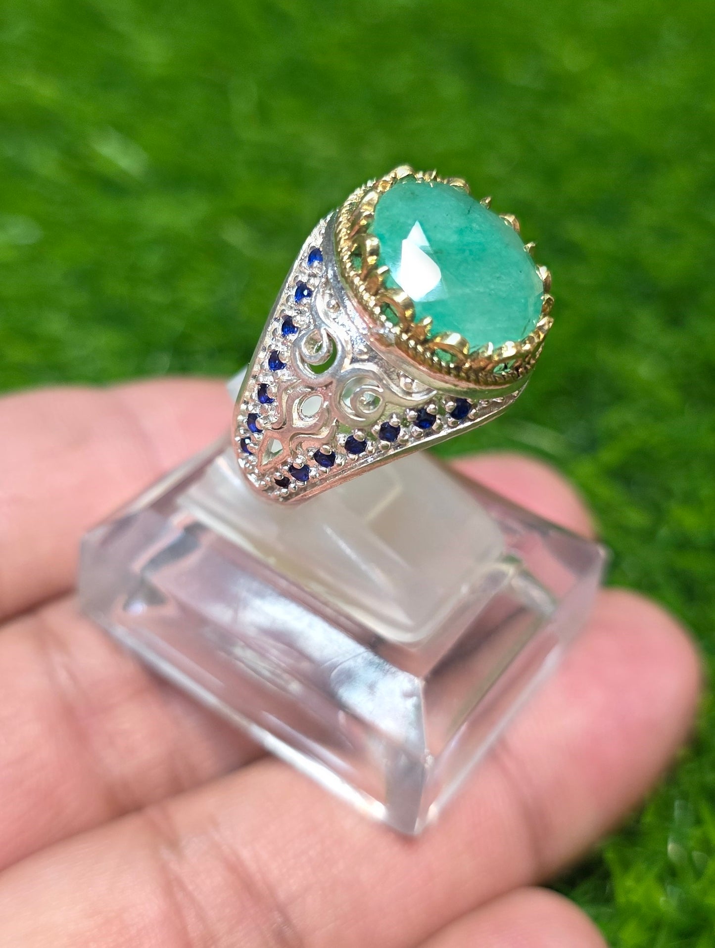 Premium Quality Vintage Style Emerald Ring