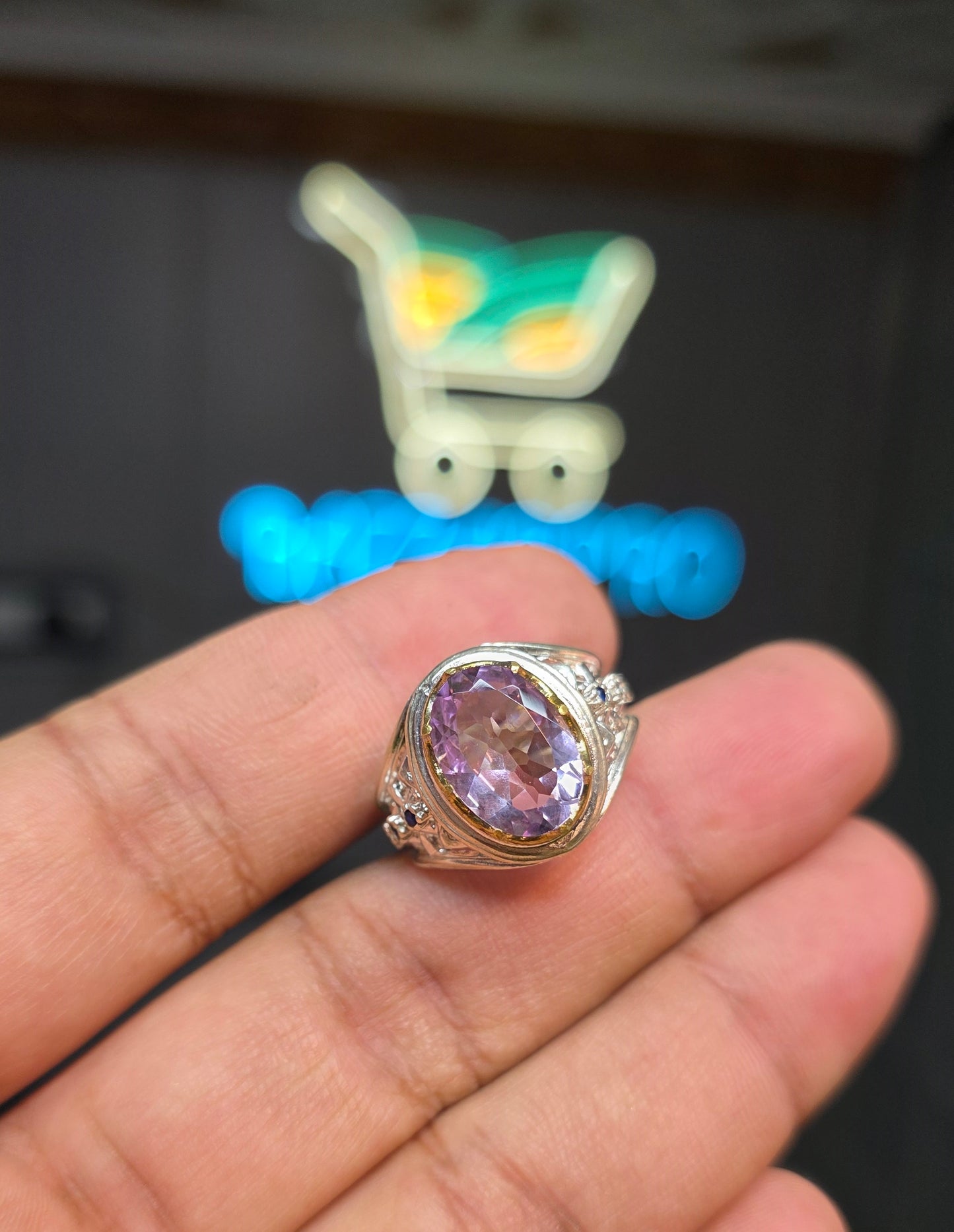 Premium Quality Vintage Style Amethyst Ring